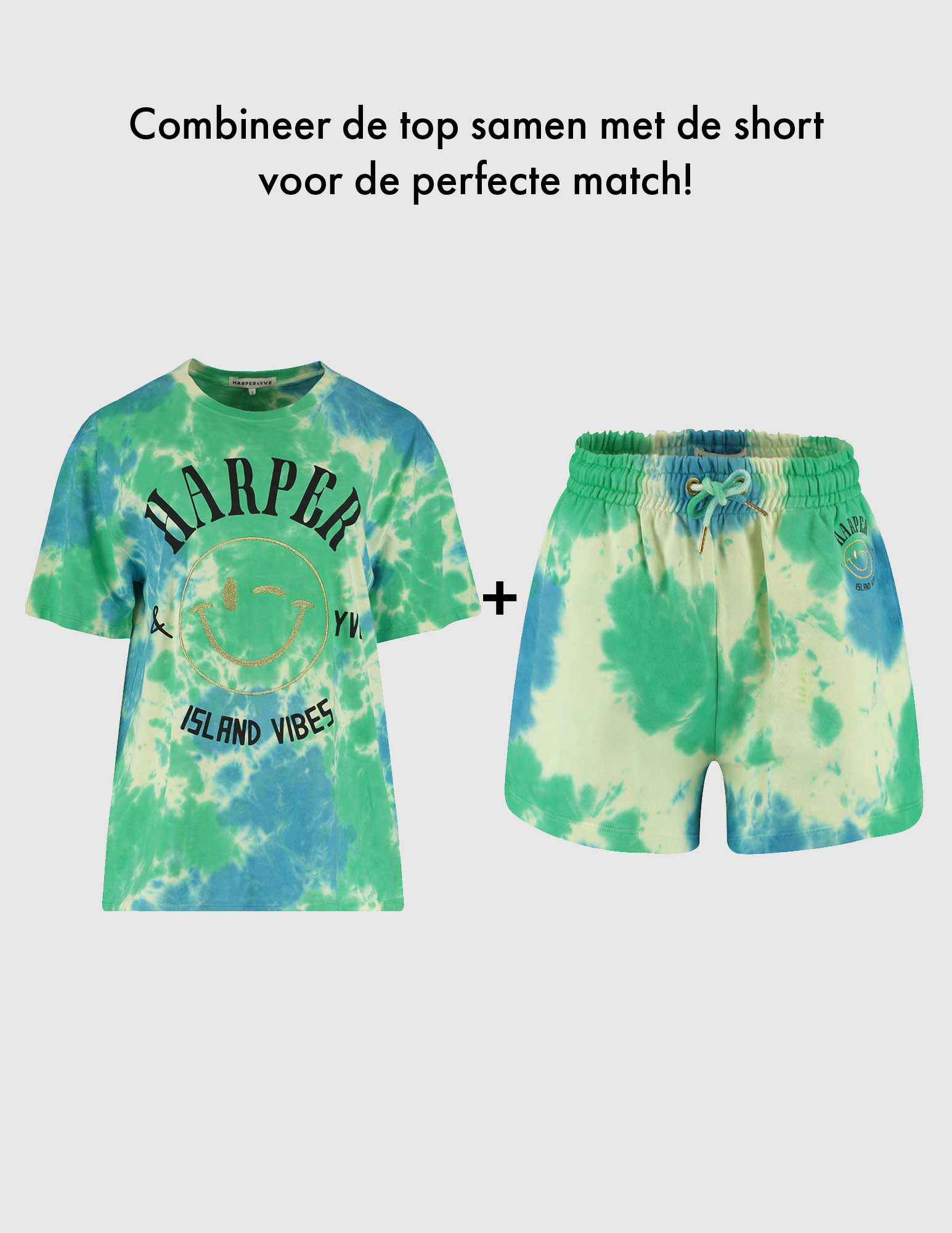 Harper & Yve Short Smiley HS24D110 Blauw