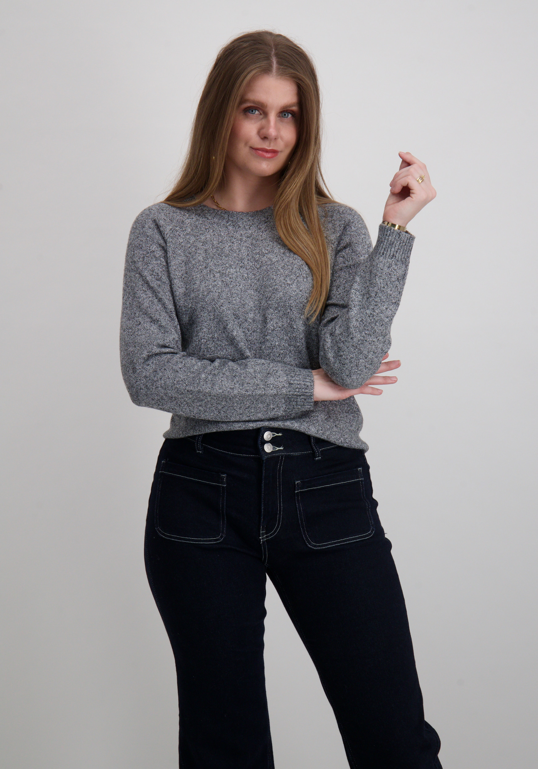 Vero moda Trui Doffyshine 10221006 Zilver