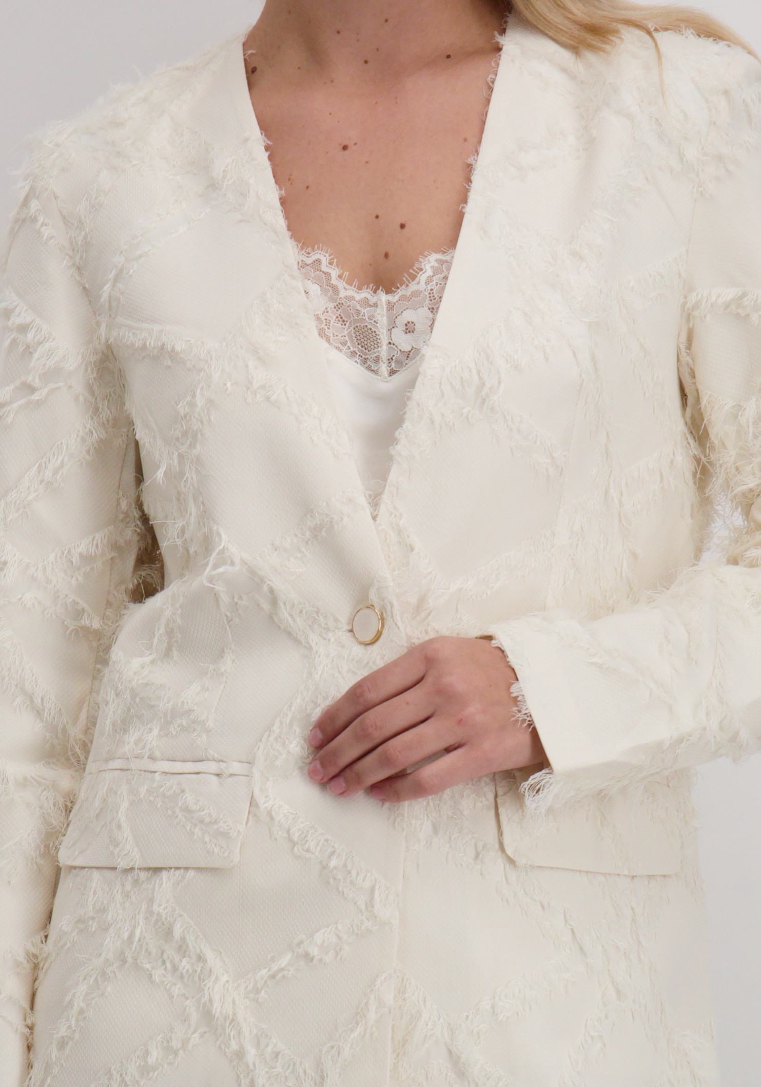 Culture Blazer hairy 50112473 Wolwit-ecru