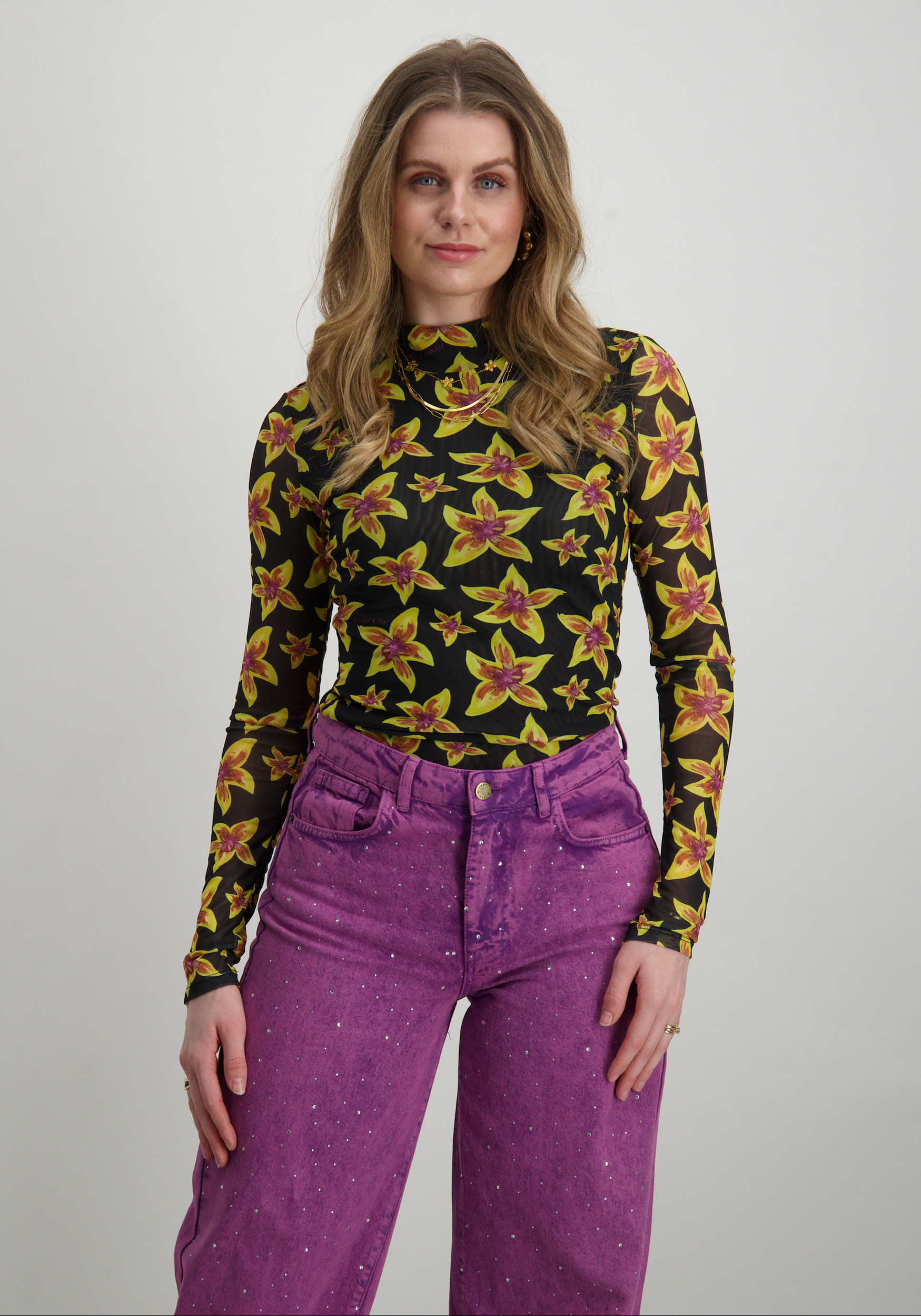 Harper & Yve Top Jane SS25J502 Geel