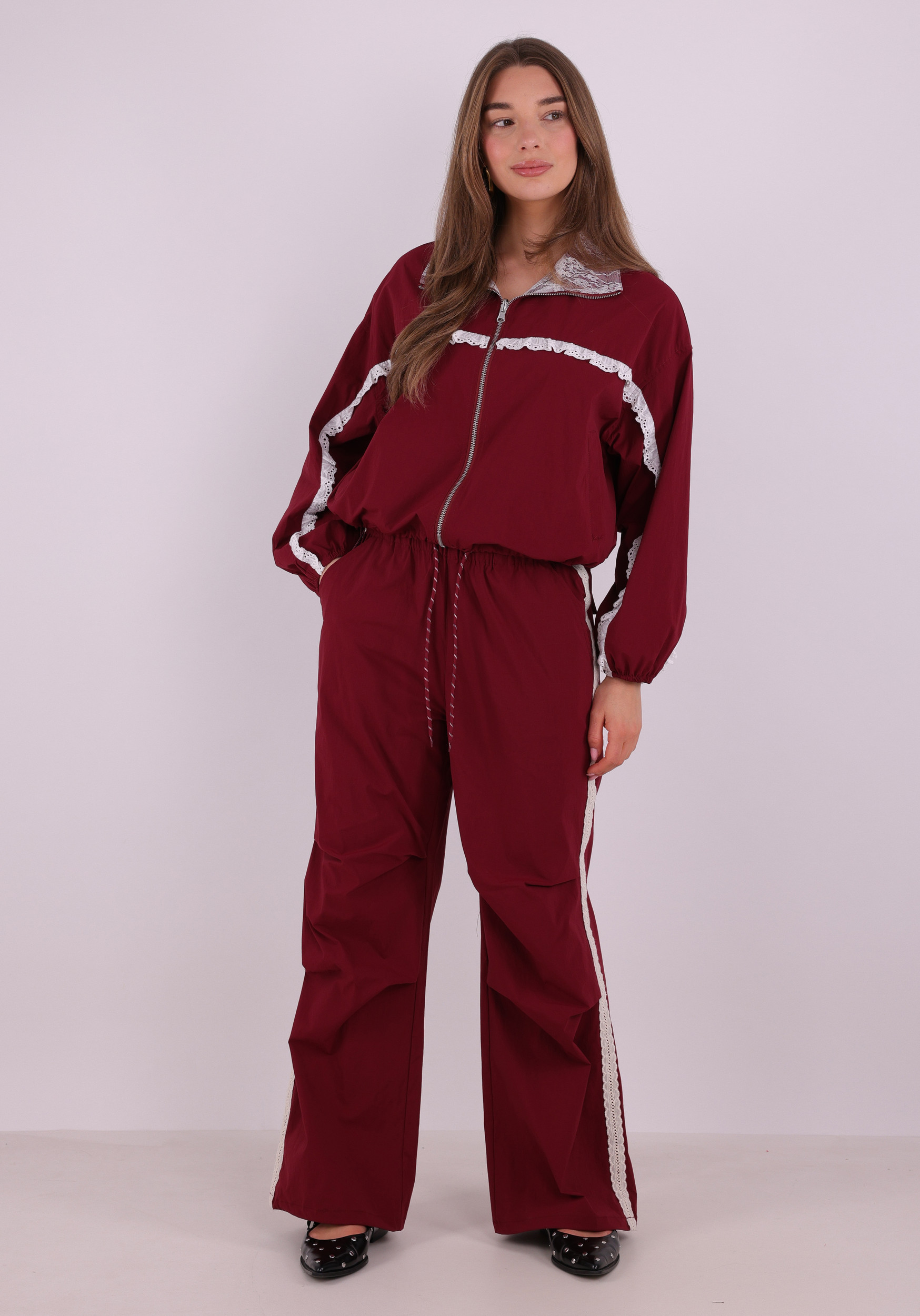 Colourful Rebel Broek Rose Crochet WP117662 Rood