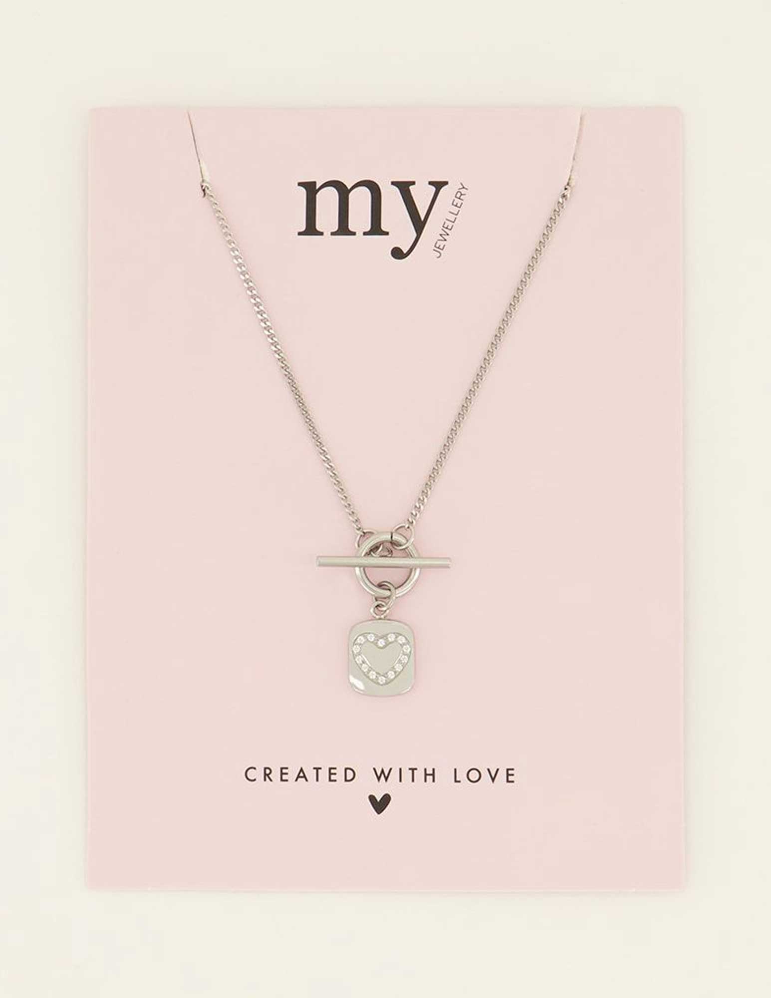 My Jewellery Ketting Sunchasers met bedel hart MJ08005 Zilver