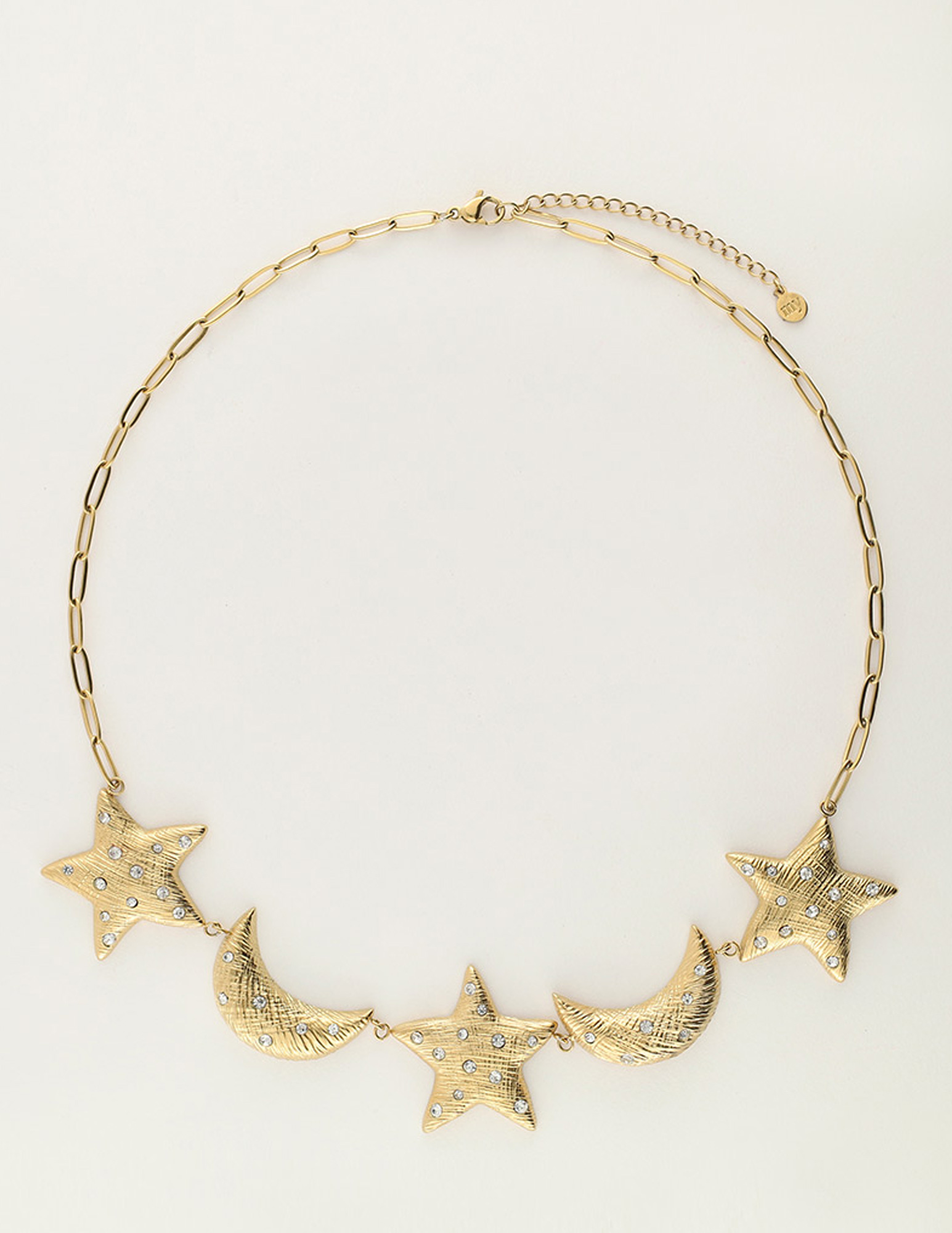 My Jewellery Starry statement ketting met manen en sterren MJ12023 Goud