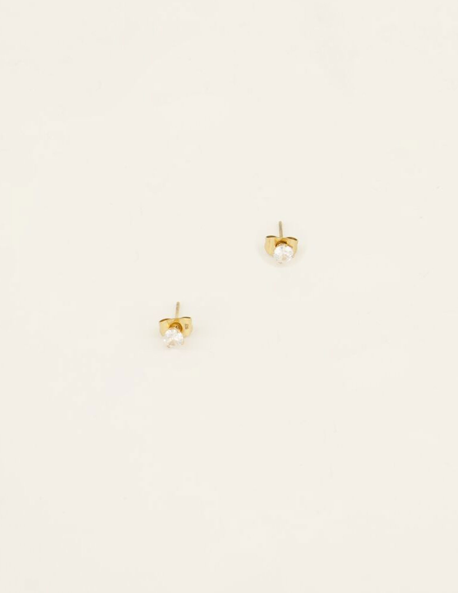 My Jewellery studs met transparante steen MJ07322 Goud