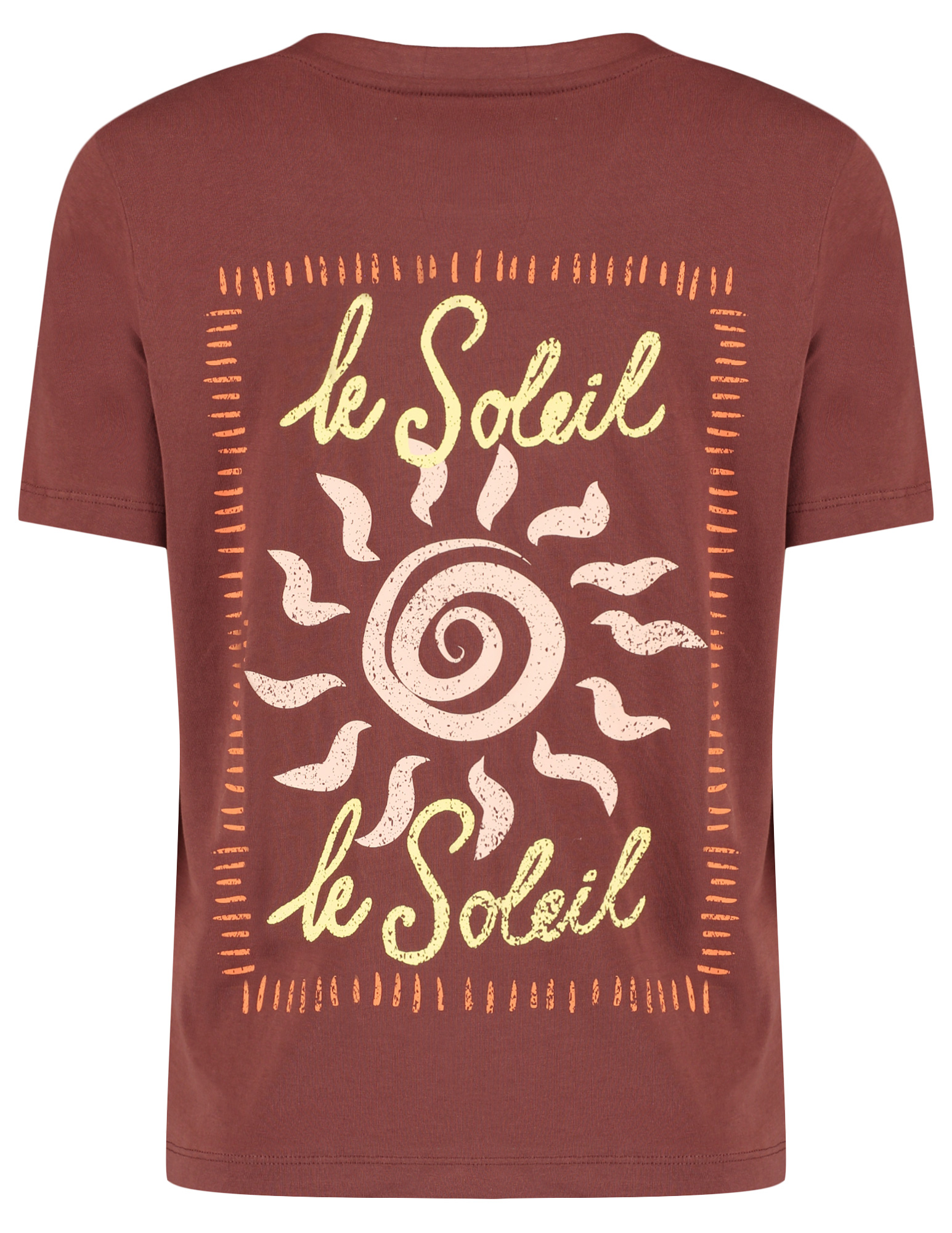 Vero moda T-shirt Lise 10341942 Midden bruin