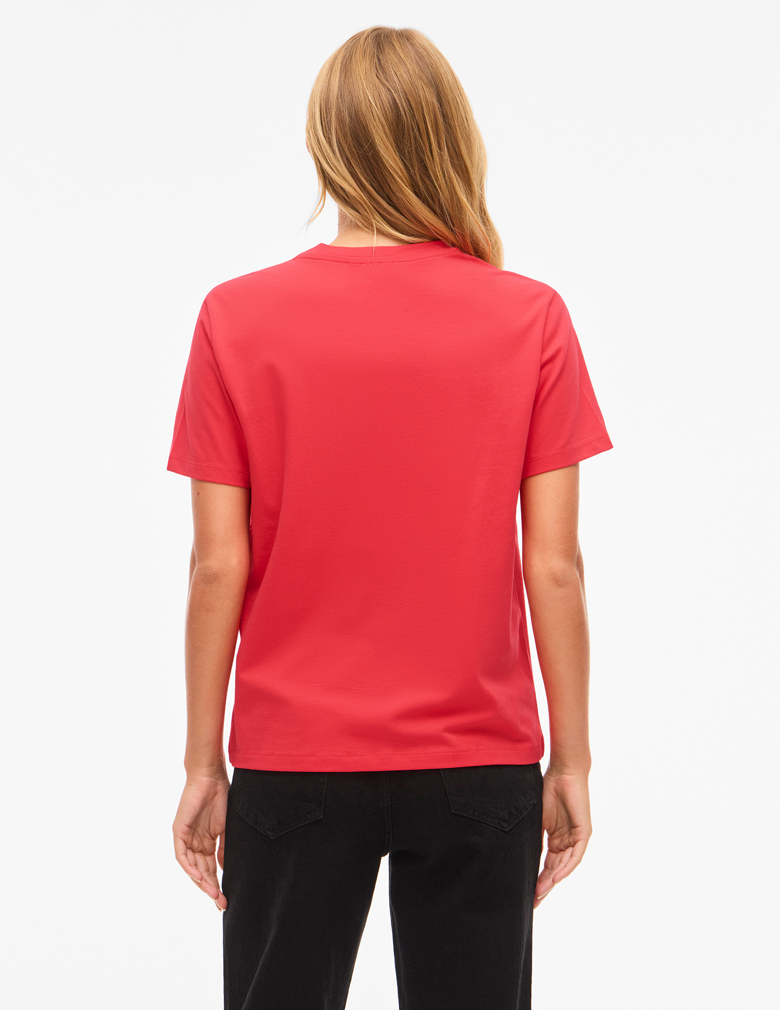 Vila T-shirt Nora 14103448 Rood