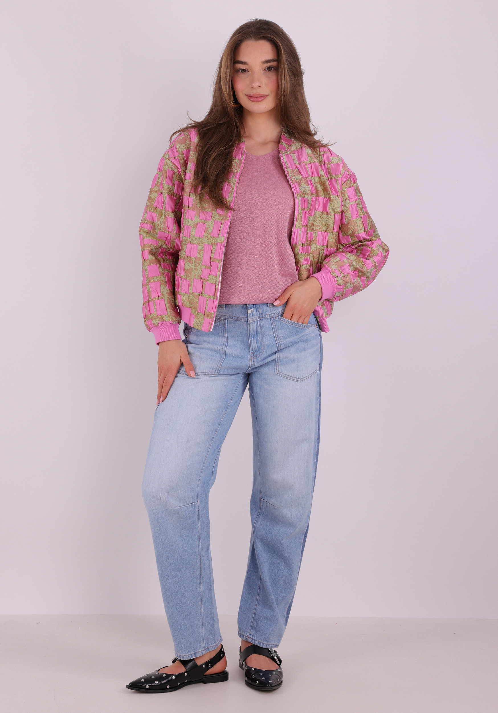 Only T-shirt Silvery lurex 15136069 Rose