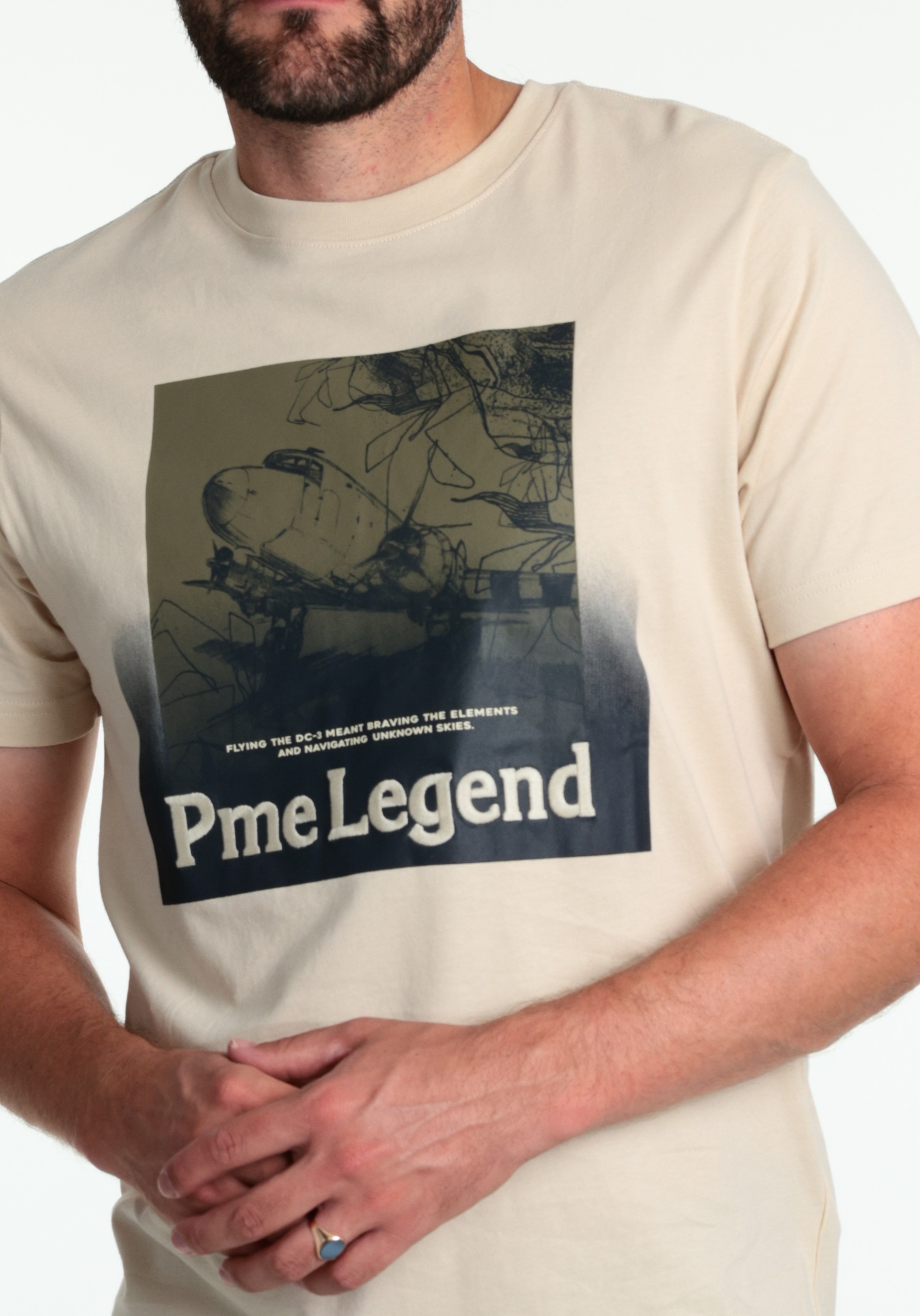 PME Legend T-shirt pinted PTSS2608571 Wit