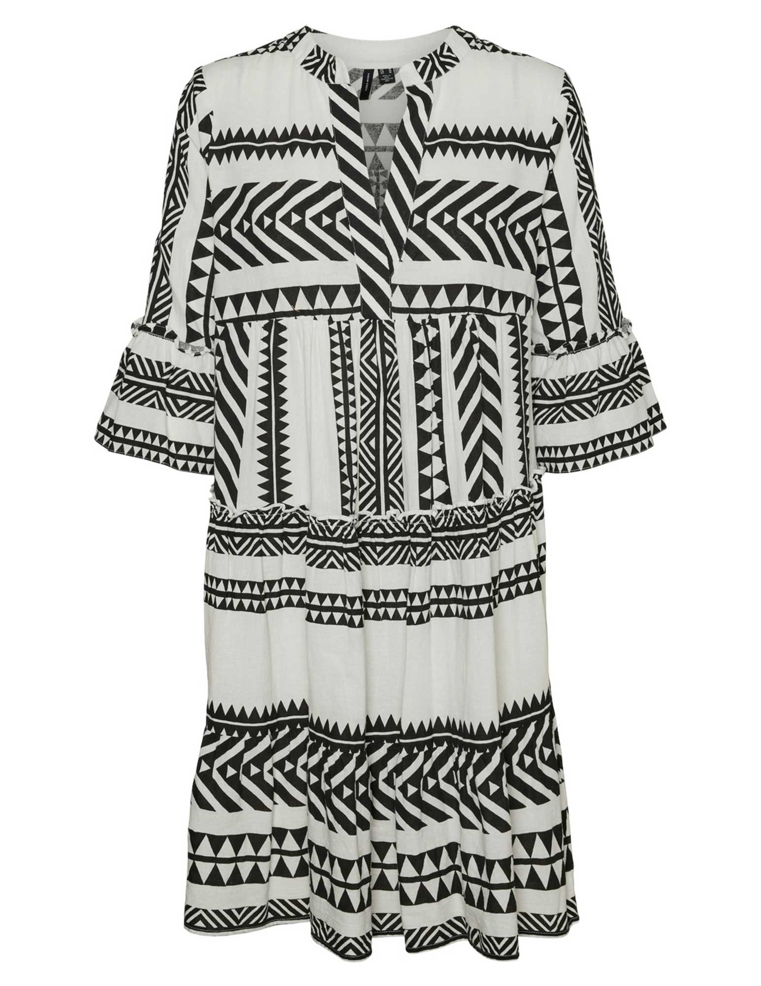 Vero moda Jurk Dicthe 10225127 Zwart/Wit