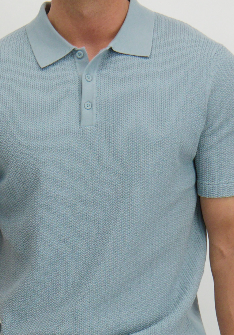 Pure White Polo 25010815 Blauw