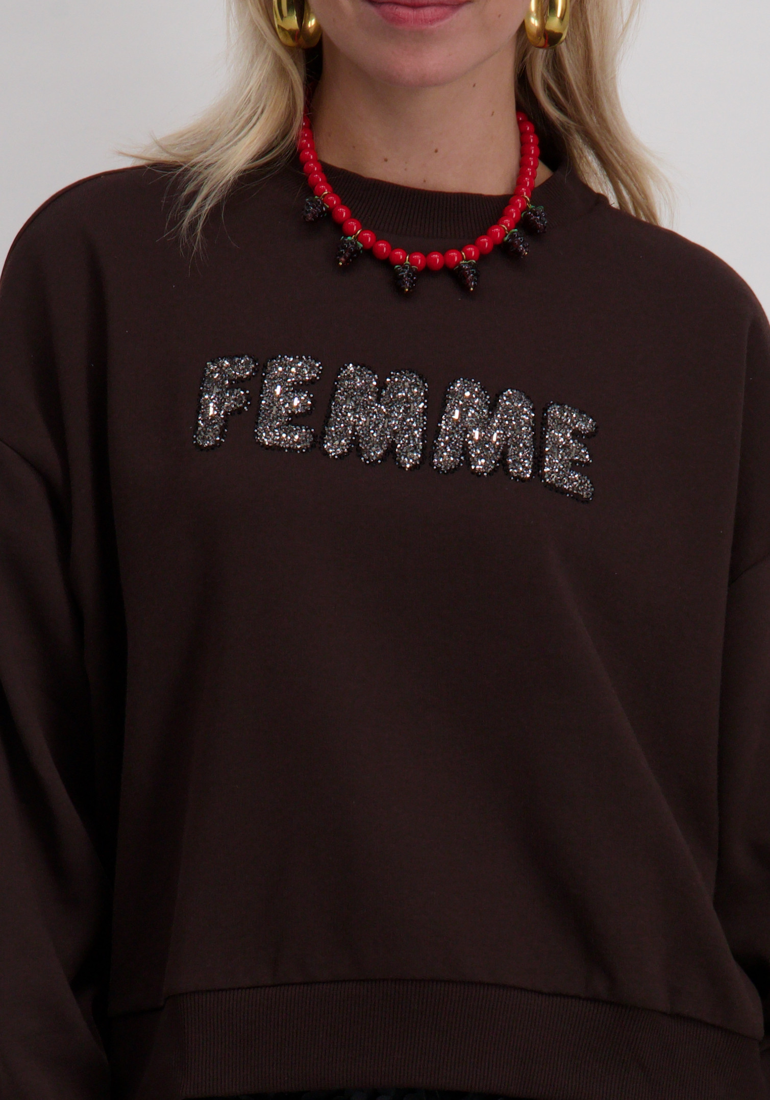 Kaffe Clothing Sweater Lise 10510868 Donker bruin