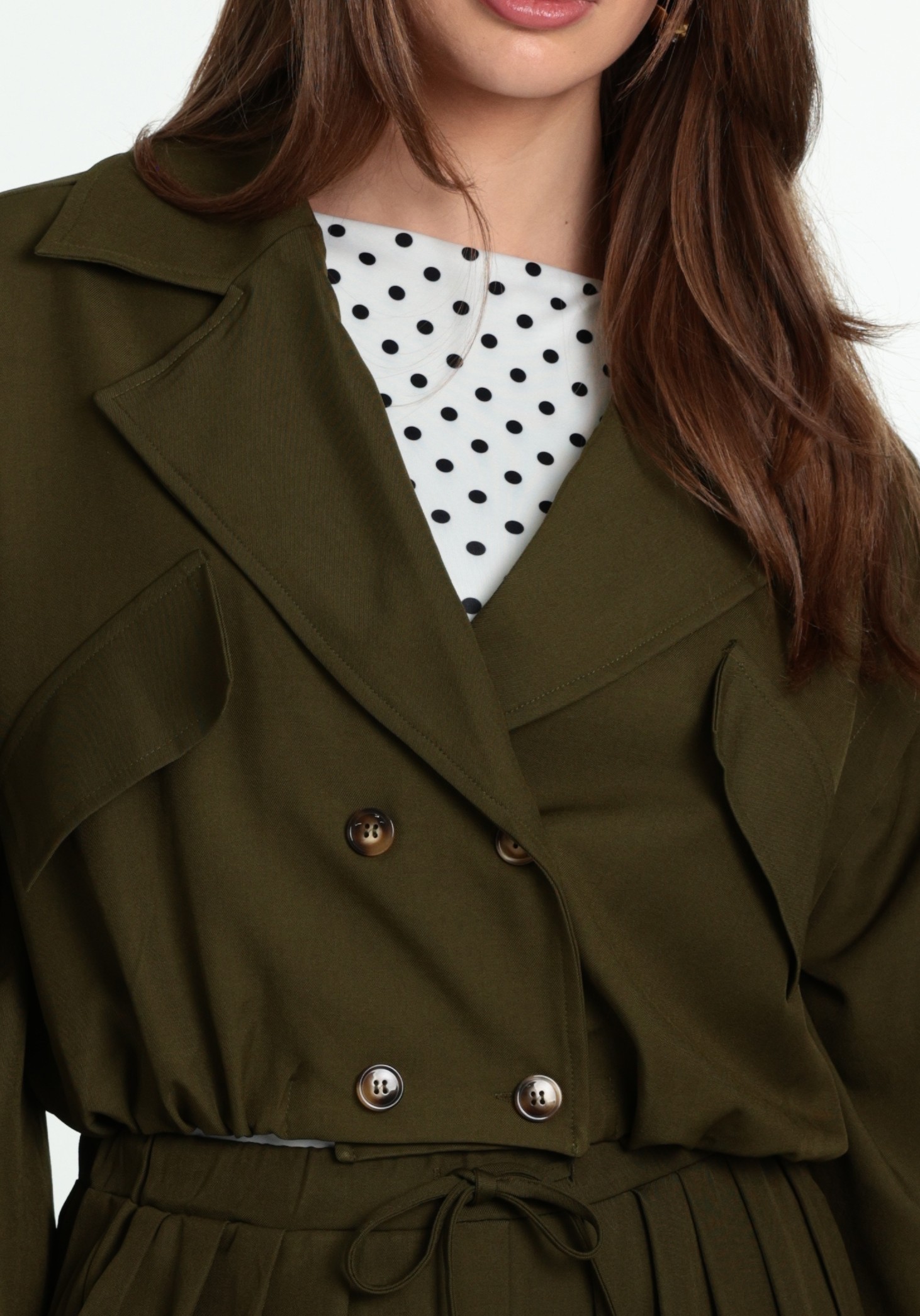 Refined Department Trenchcoat Laya R2608450053 Groen
