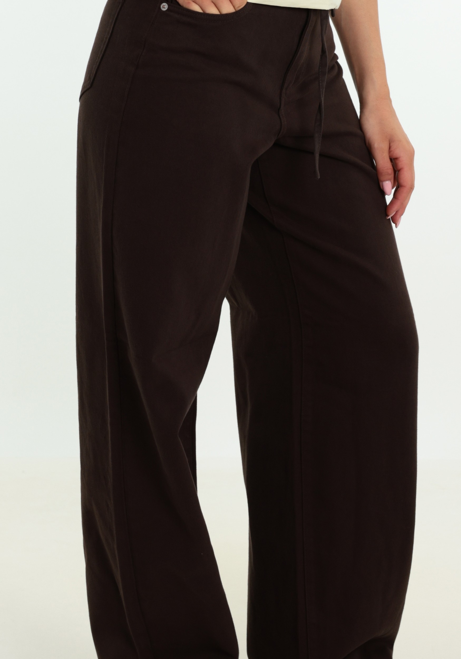 ONLY Broek Gianna 15370662 Donker bruin