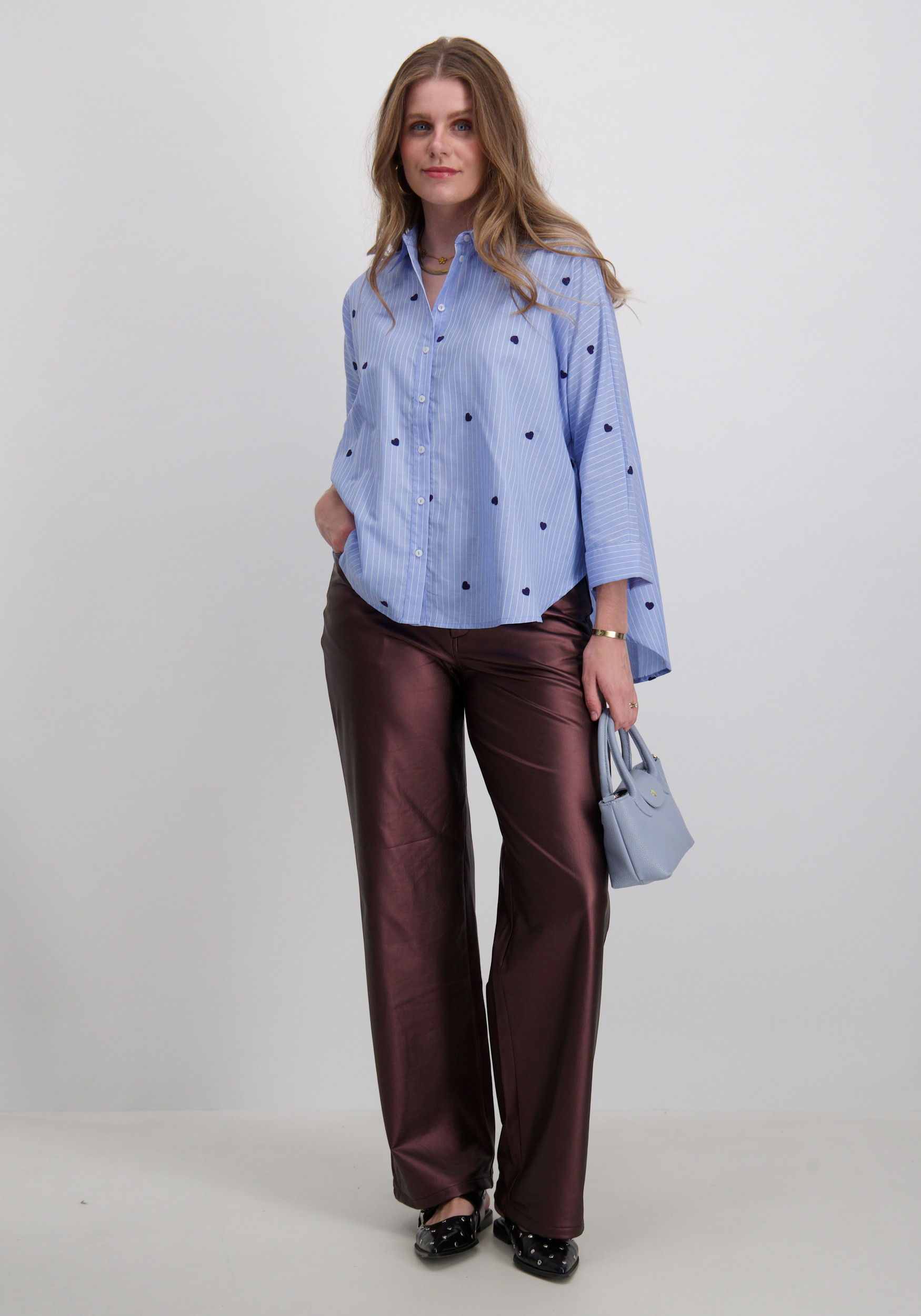 Only Blouse New lina grace 15344336 Licht blauw