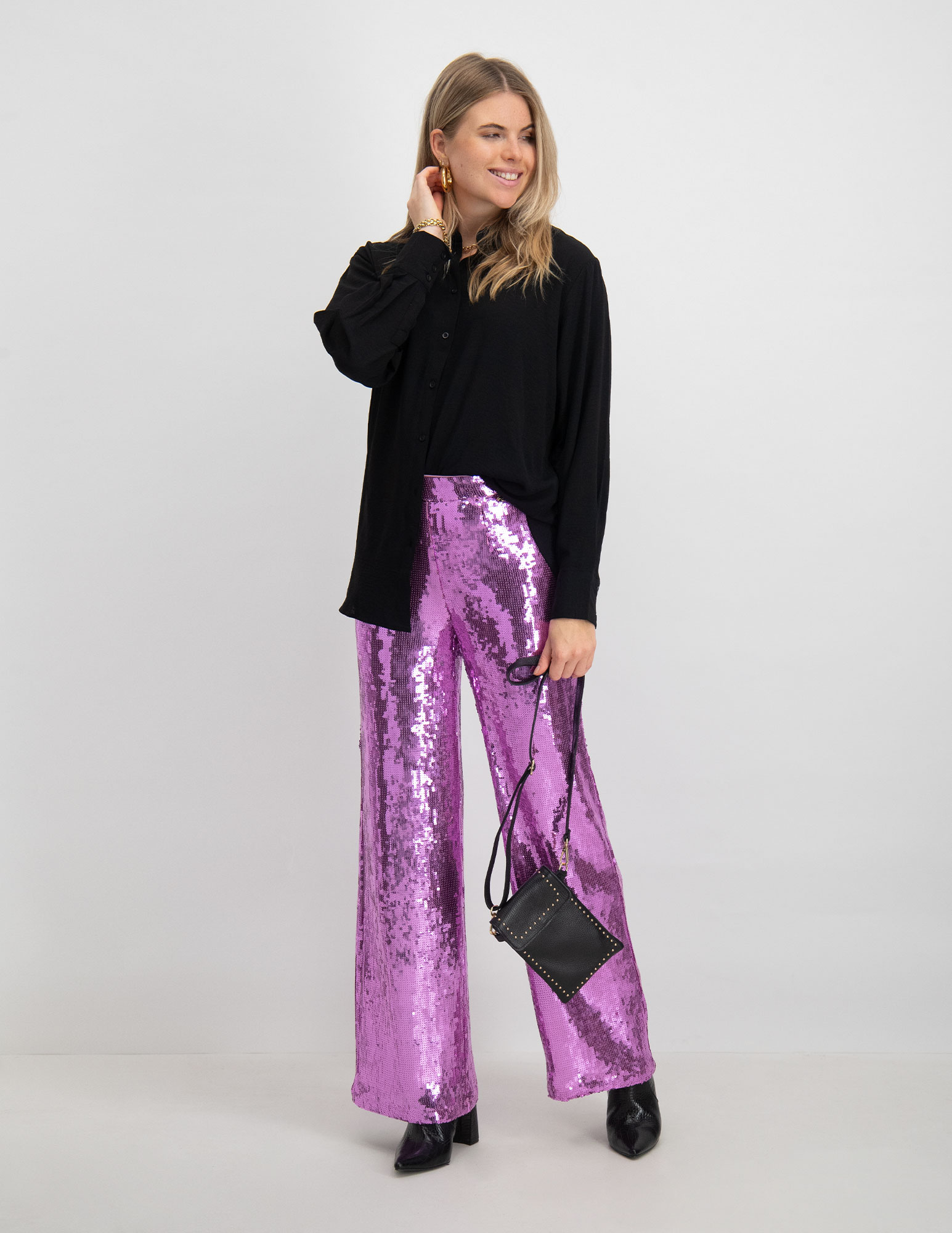 Jacqueline de jonge Blouse Kenta 15268316 Zwart