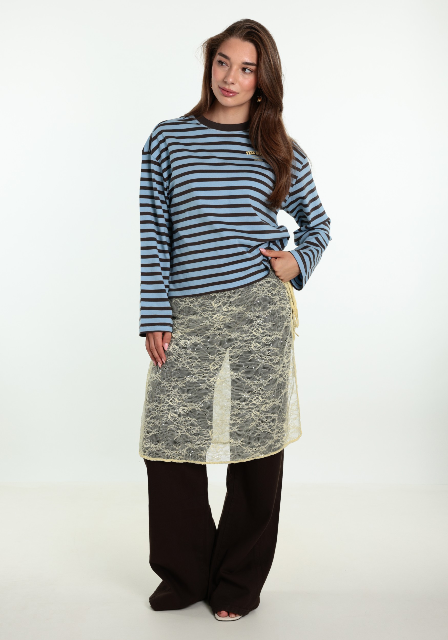 ONLY T-shirt Freja 15378328 Licht blauw