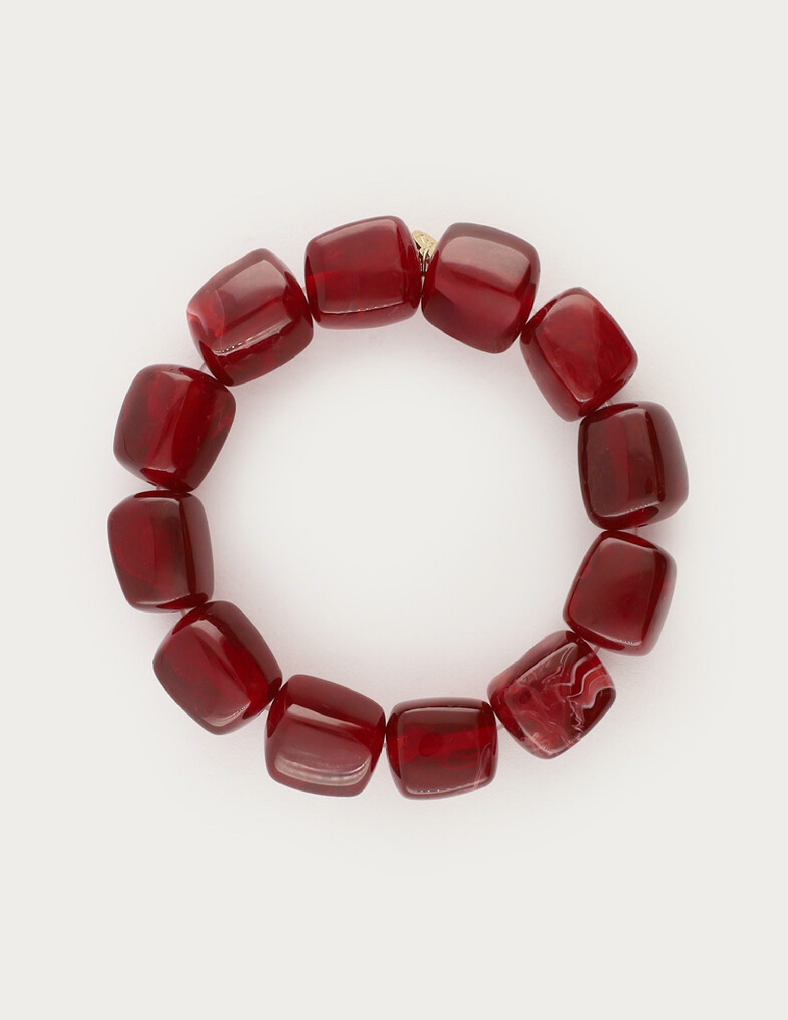 My Jewellery Statement armband met vierkante kralen MJ15217 Bordeaux