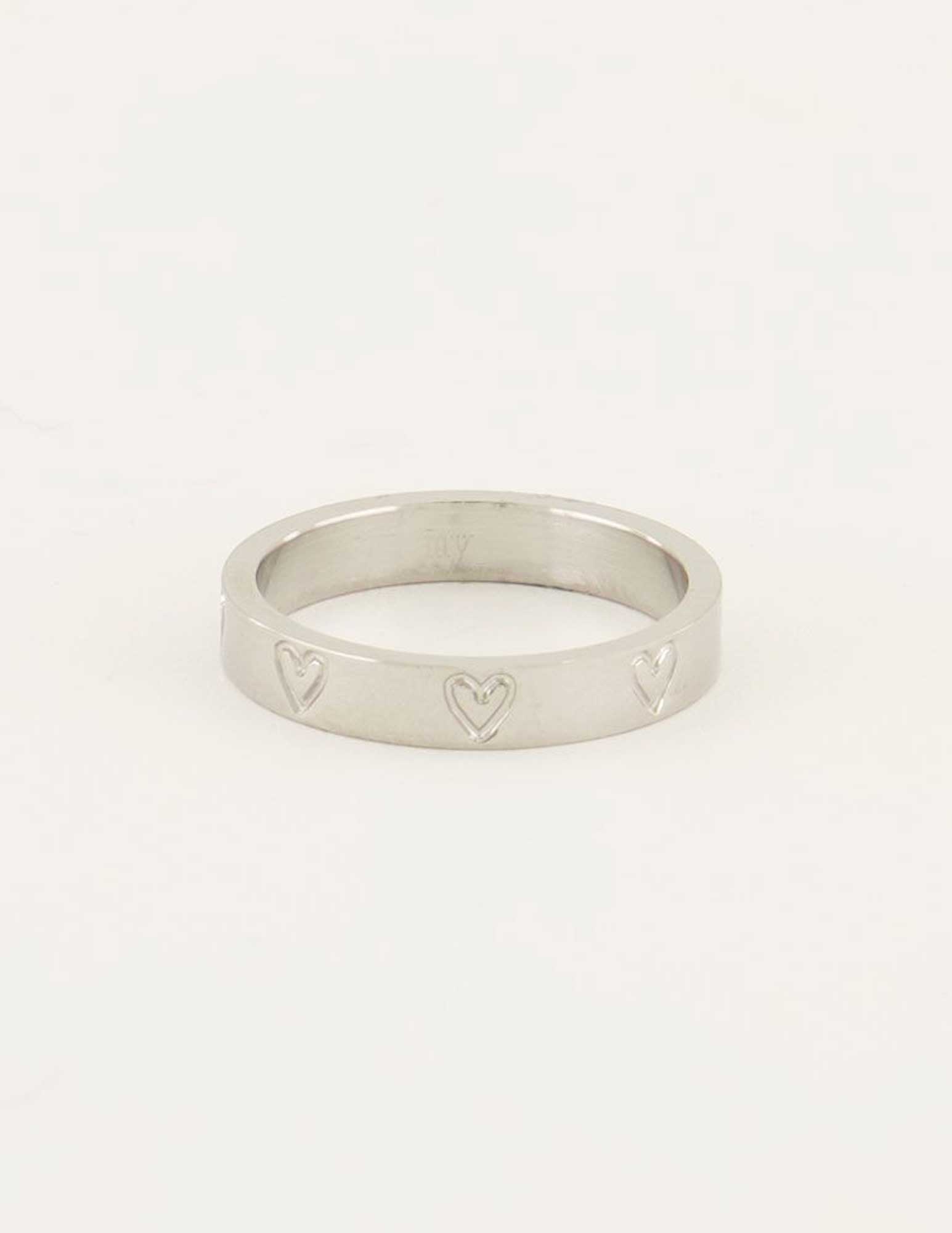My Jewellery Ring Heart Engraved MJ06896 Zilver