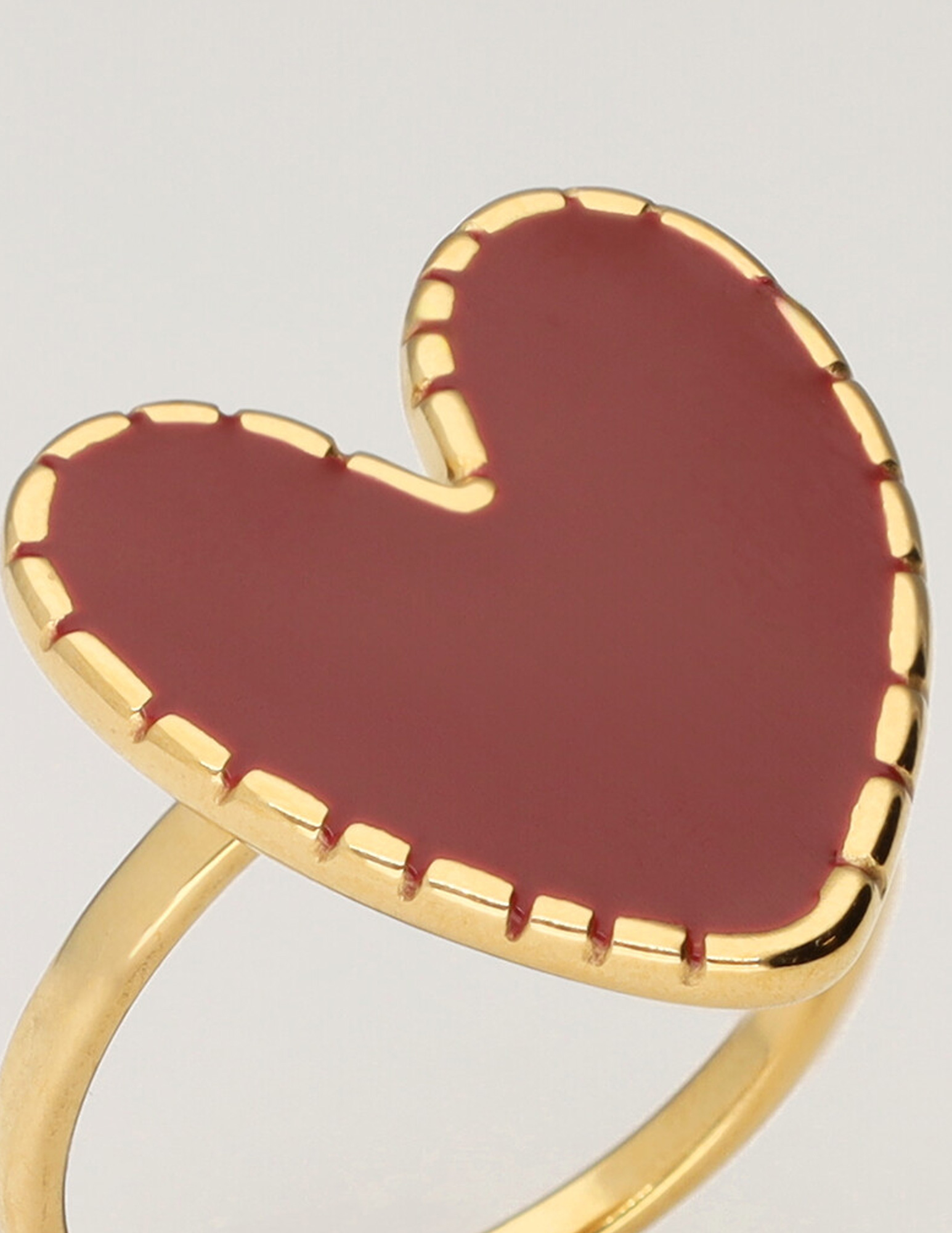 My Jewellery Statement ring met burgundy hartje MJ12616 Goud