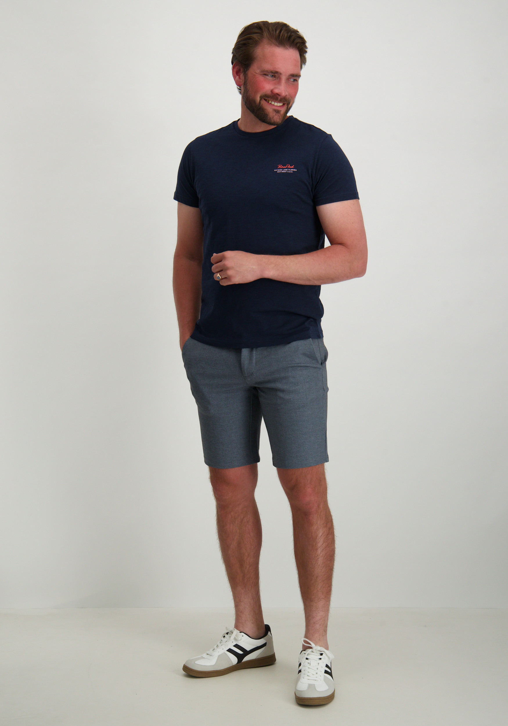 Petrol T-shirt M-1050-TSR647 Donker blauw