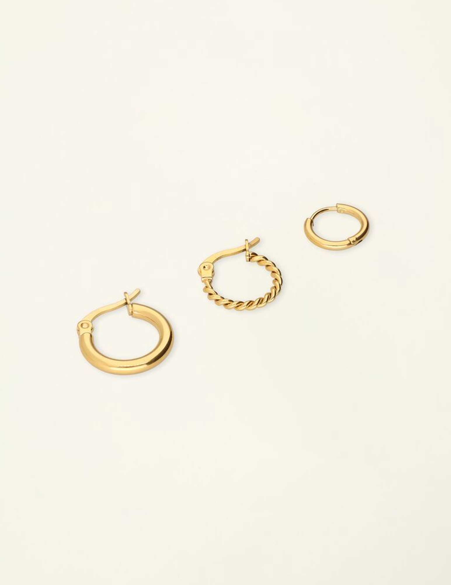My Jewellery Oorringen set van drie MJ08590 Goud