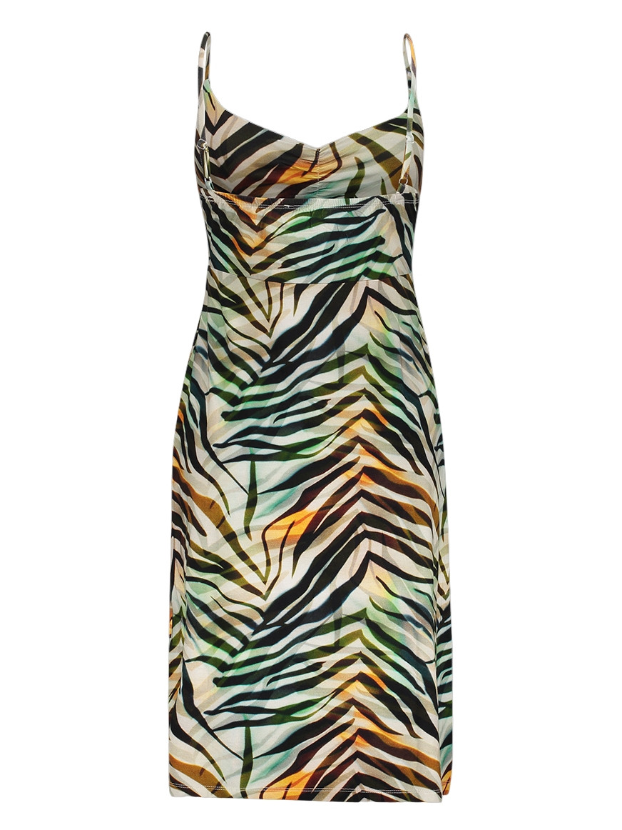 Geisha Jurk all-over print 67420-60 NOA Bruin