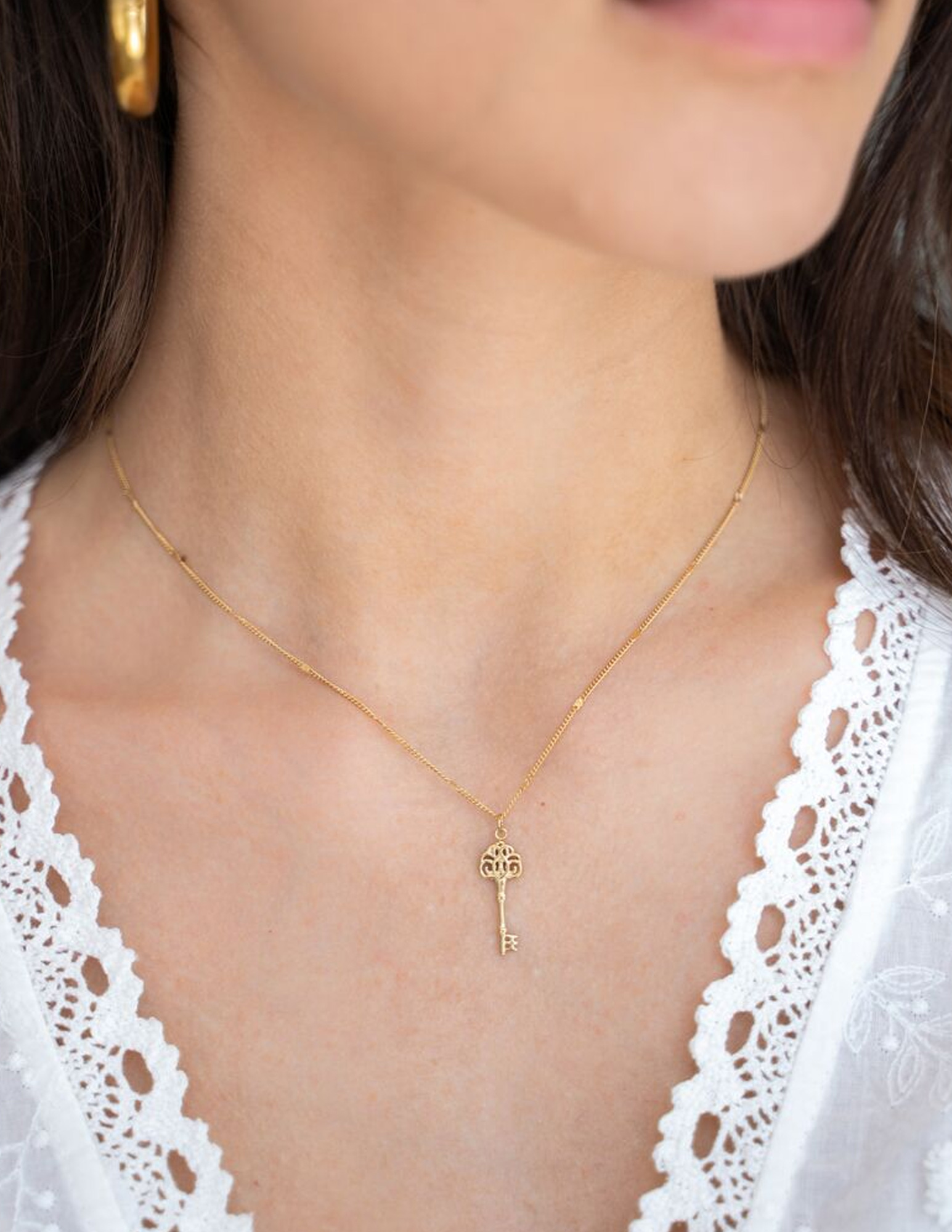 My Jewellery Vintage ketting met sleutel MJ11484 Goud