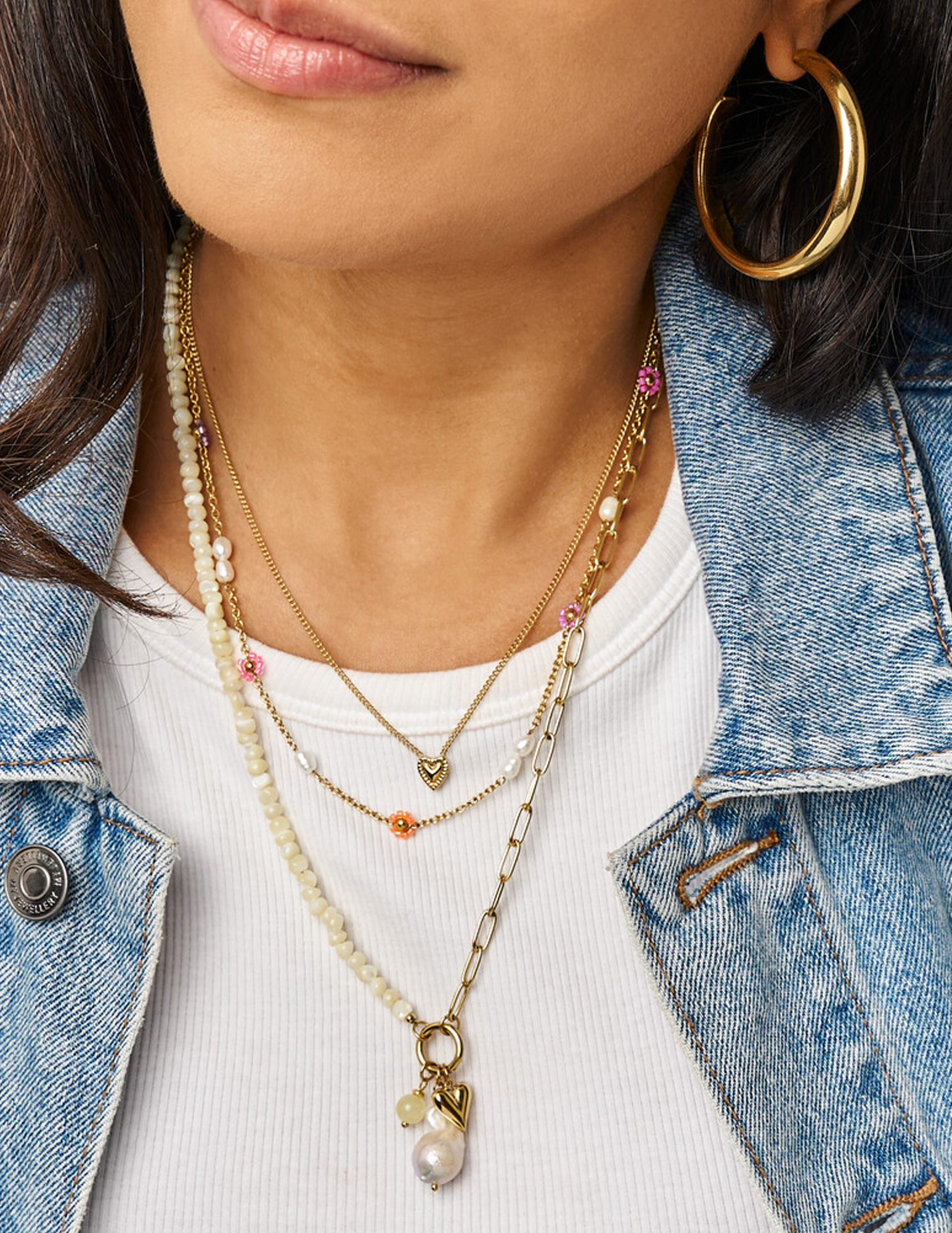 My Jewellery Botanical schakelketting met bedels MJ15418 Goud