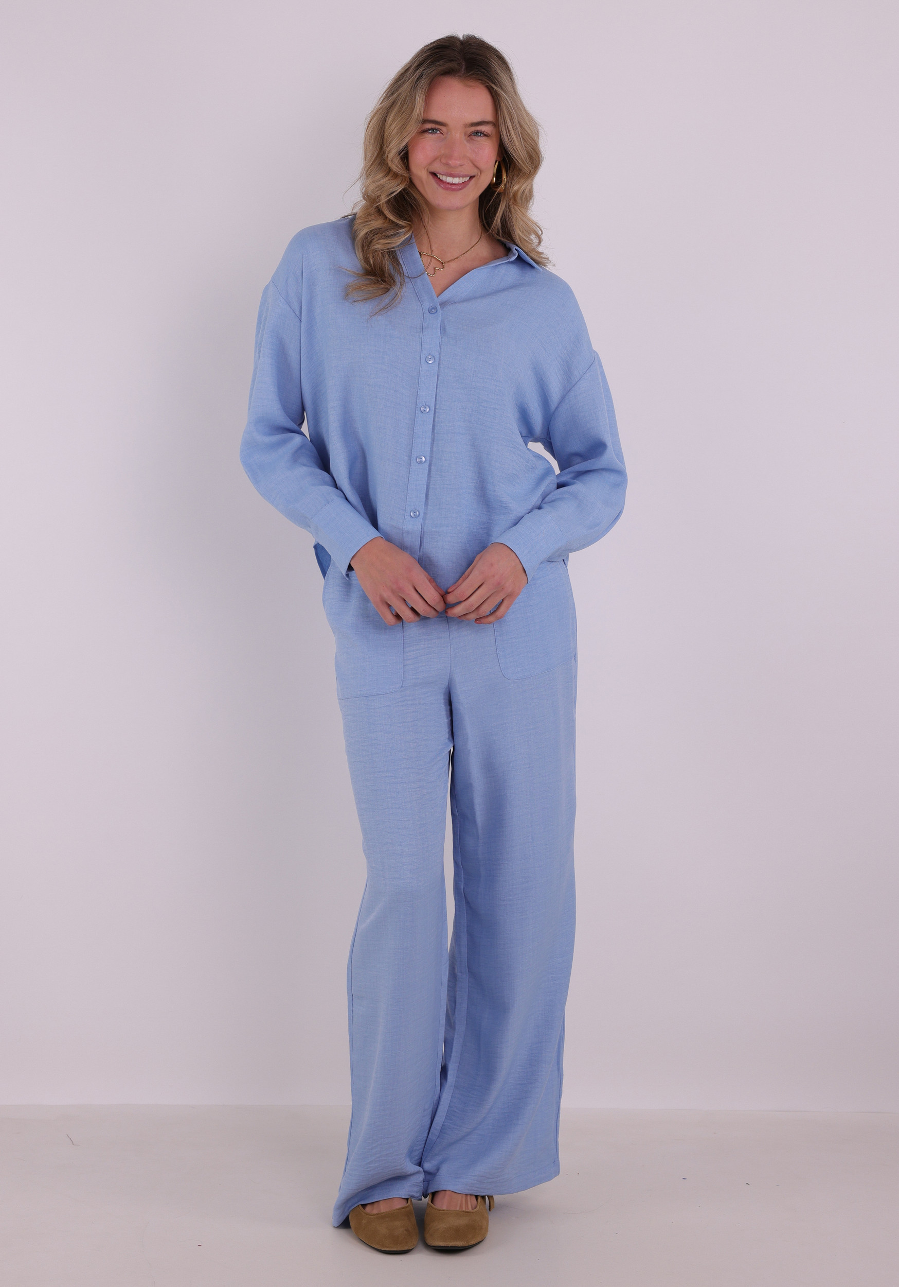 Vero moda Blouse Melaney queeny 10316389 Licht blauw