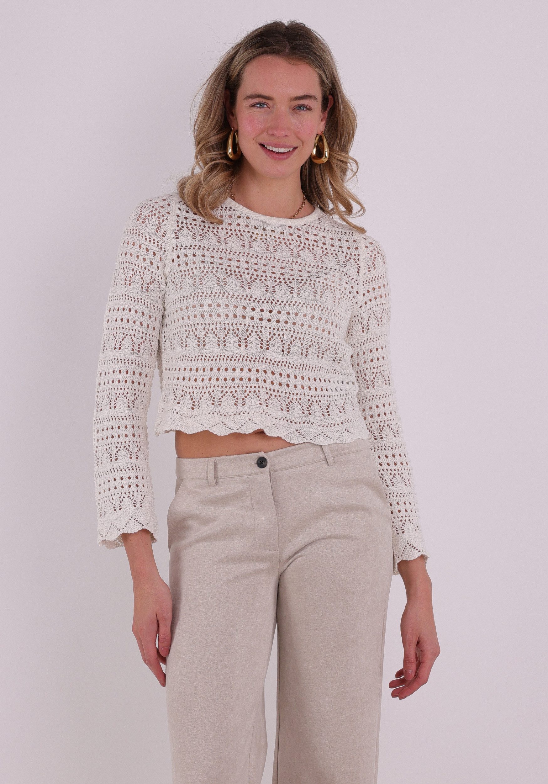 Only Trui Elke 15363049 Wolwit-ecru