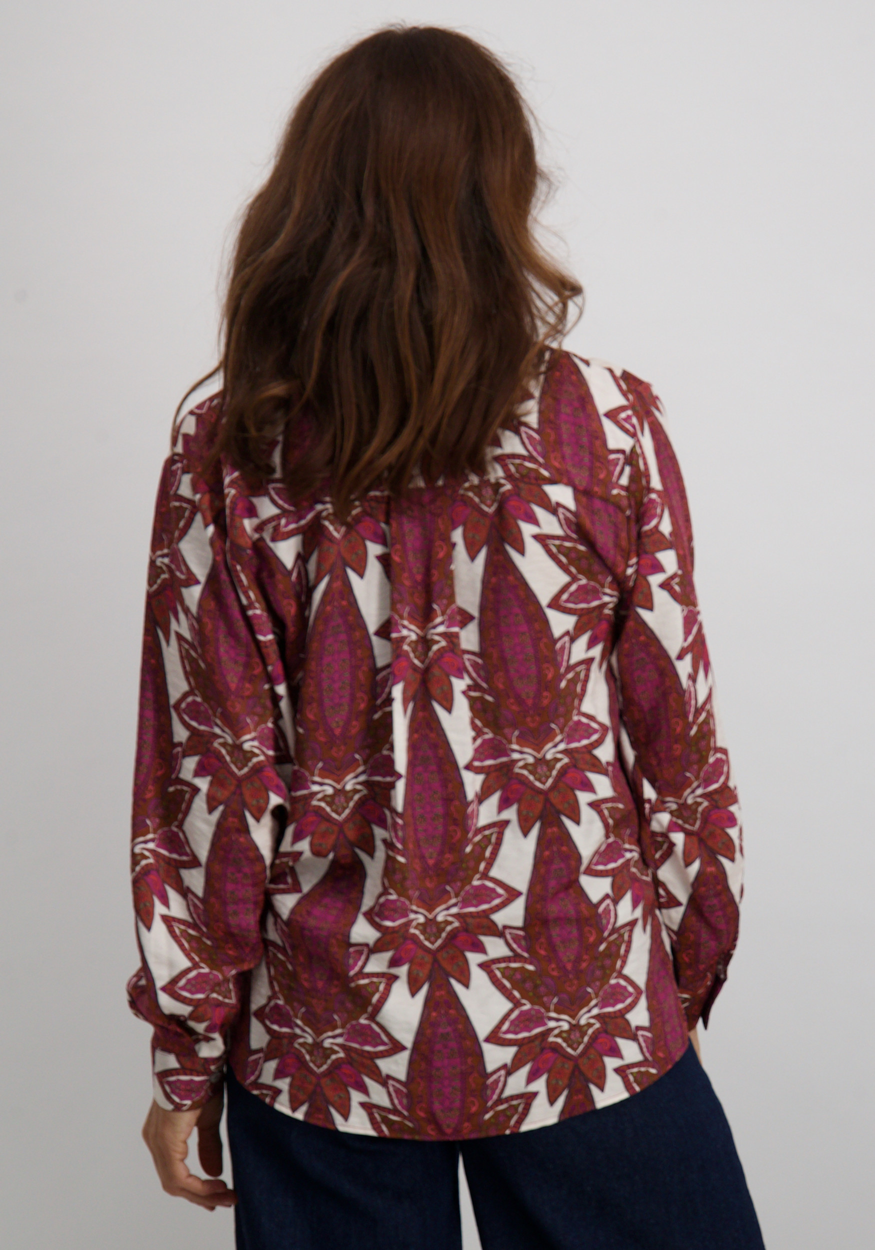 Geisha Blouse all-over print 53913-20 Wolwit-ecru