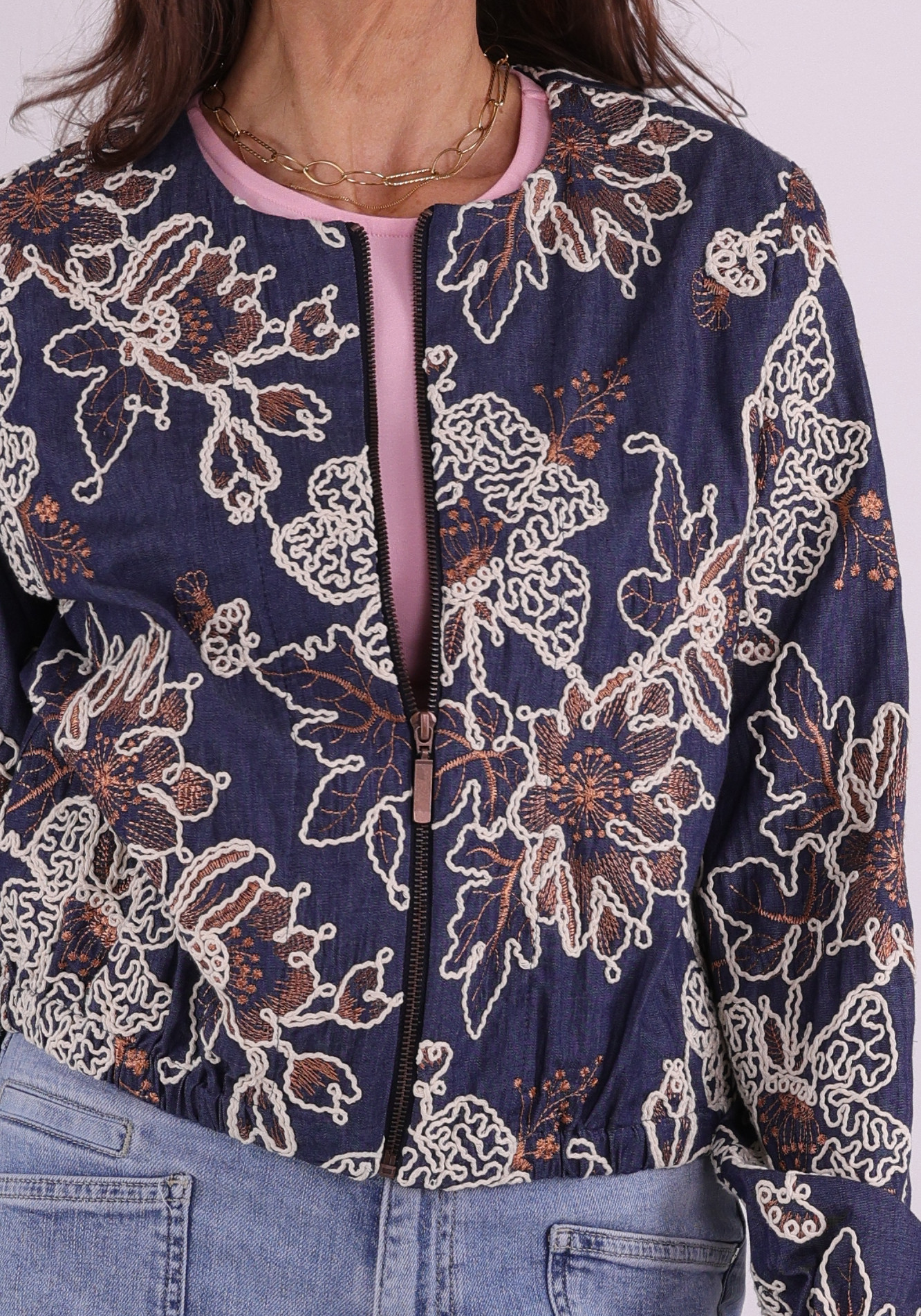 Geisha Bomberjacket 65123-20 Raf blauw