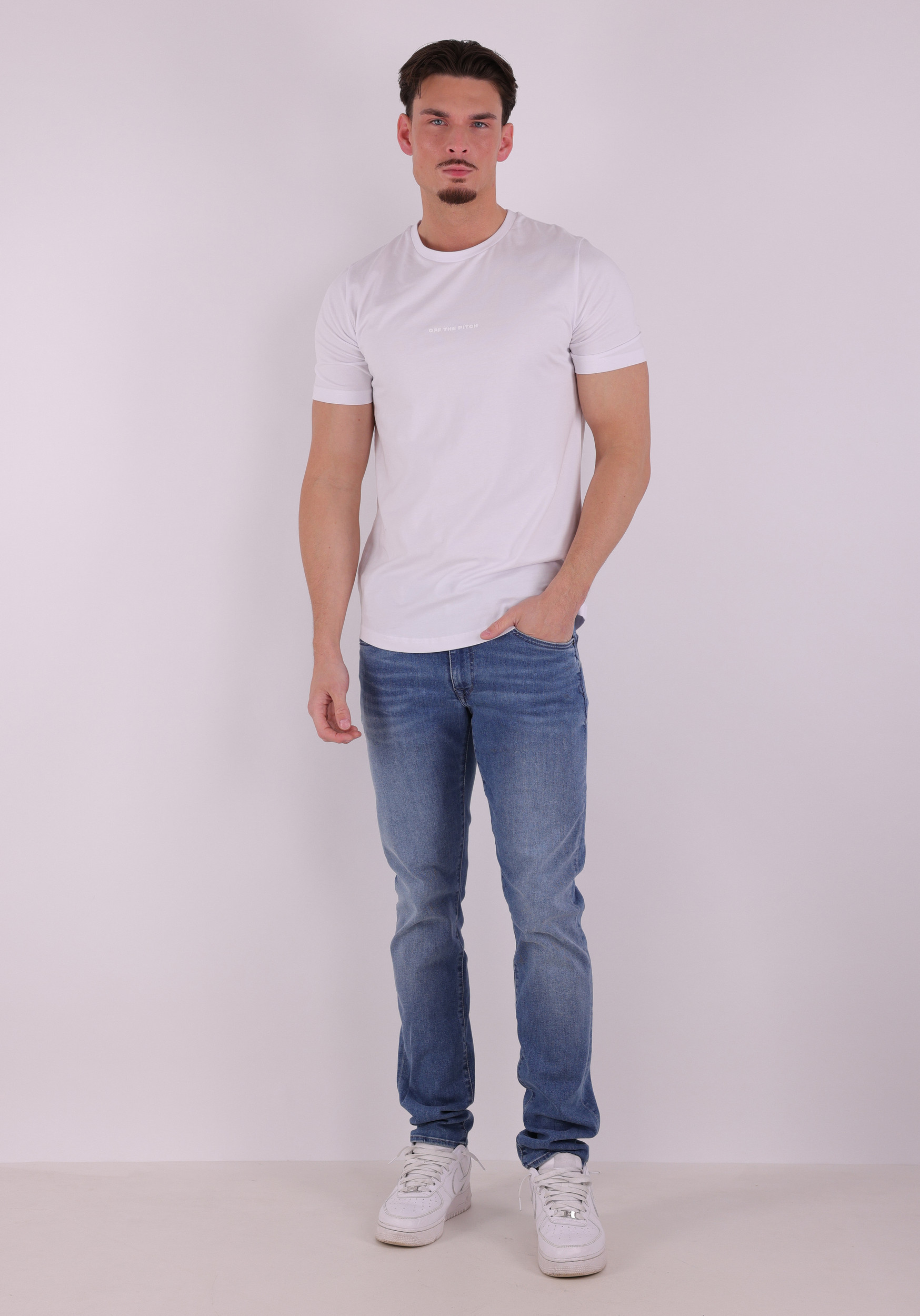 Off The Pitch T-Shirt Botanic OTP261026 Wit