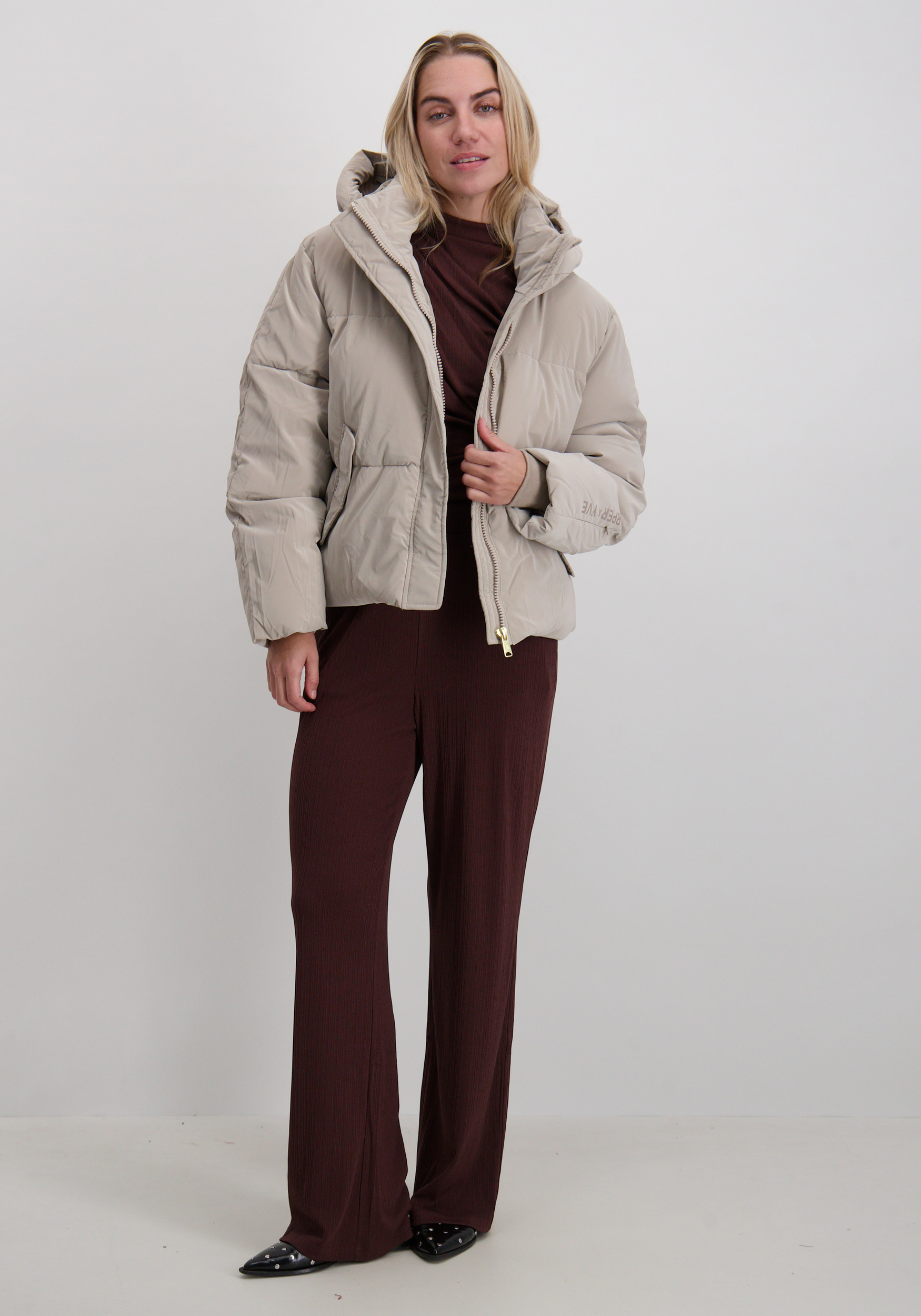 Harper & Yve Winterjas Abbie AW25N201 Licht grijs
