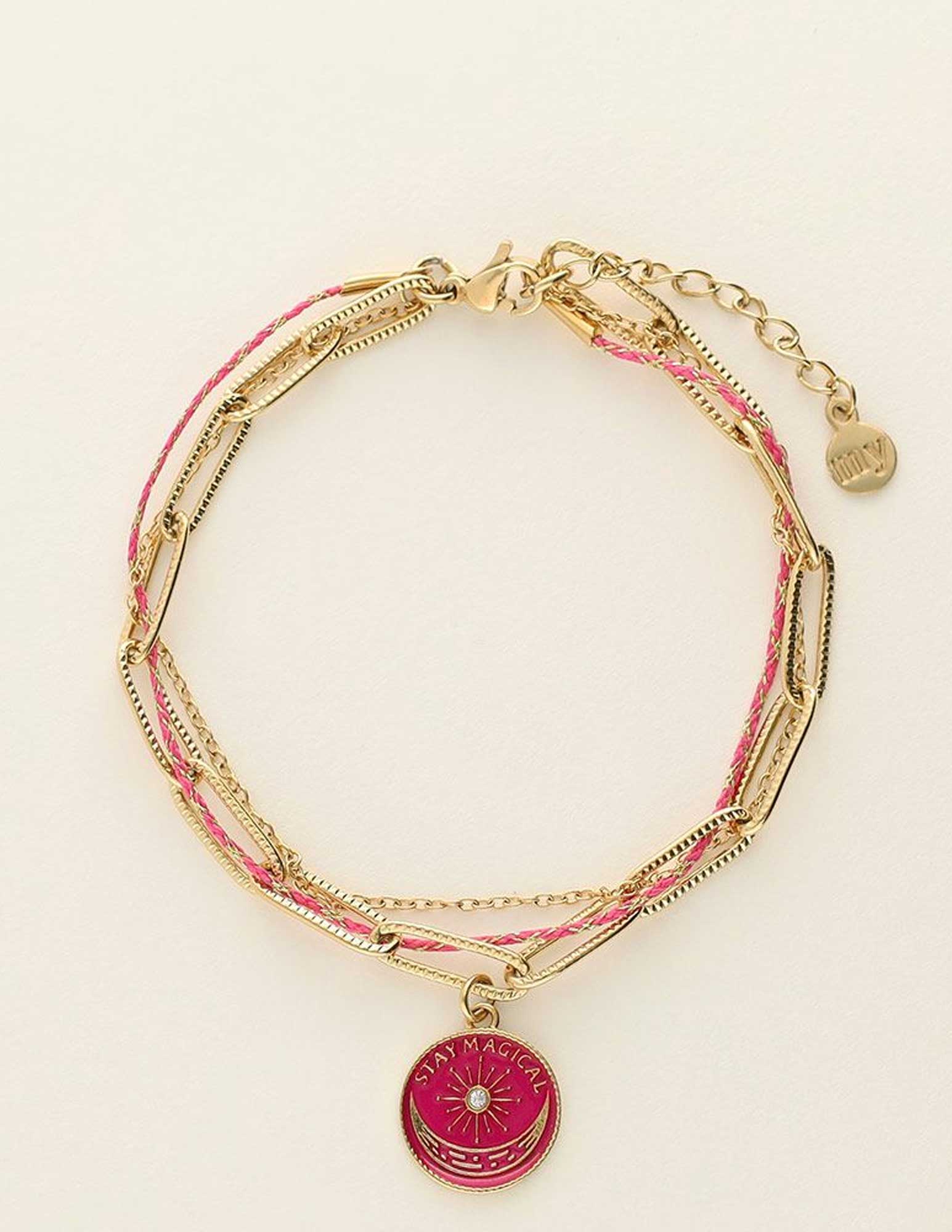 My Jewellery Mystic armband stay magical roze MJ09451 Goud