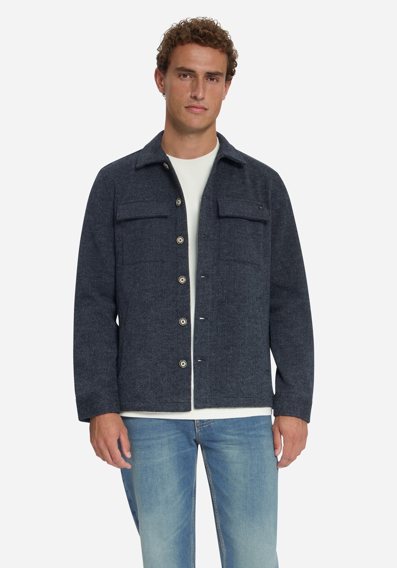No Excess Overshirt 33510921SN Donker blauw