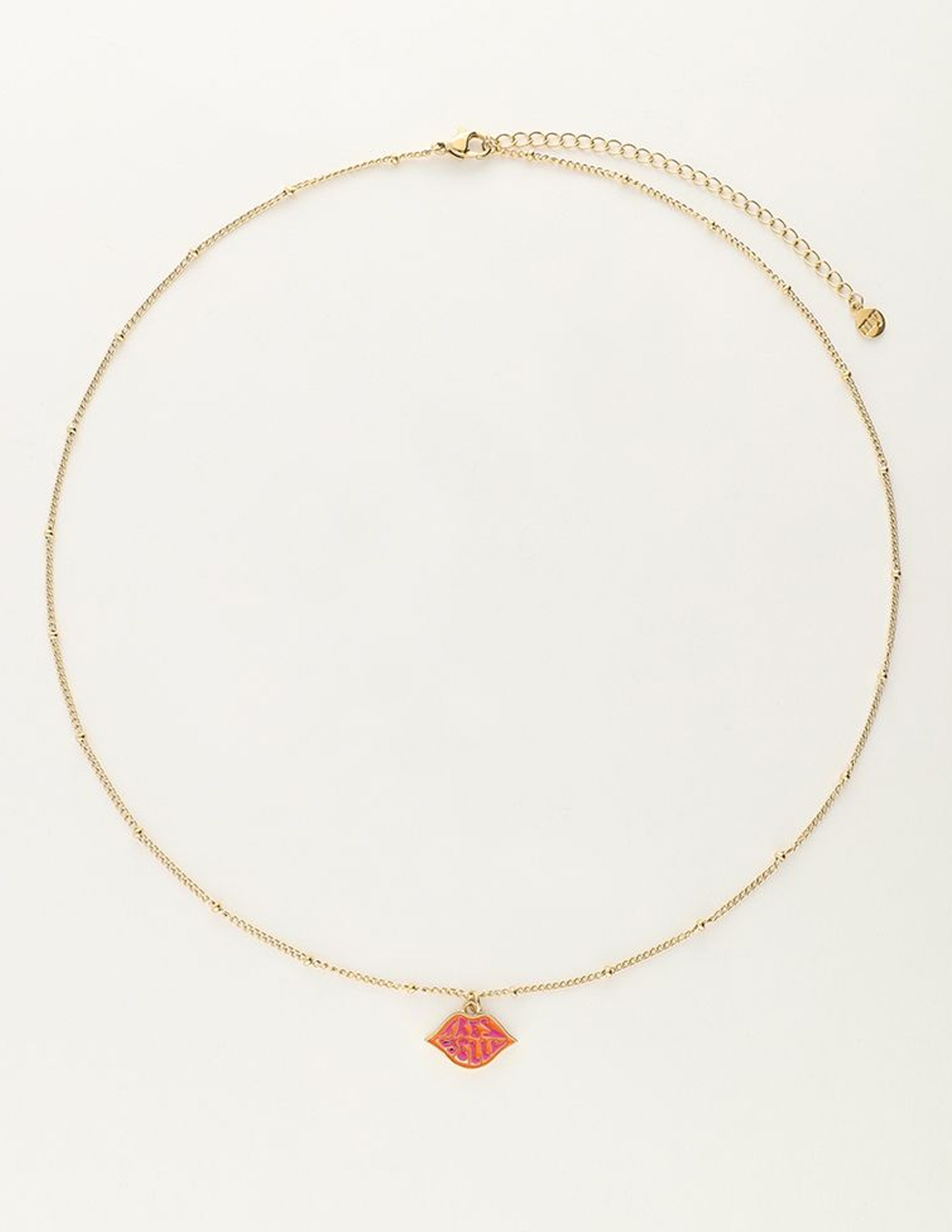My Jewellery Ketting rood tres belle charm MJ08352 Goud