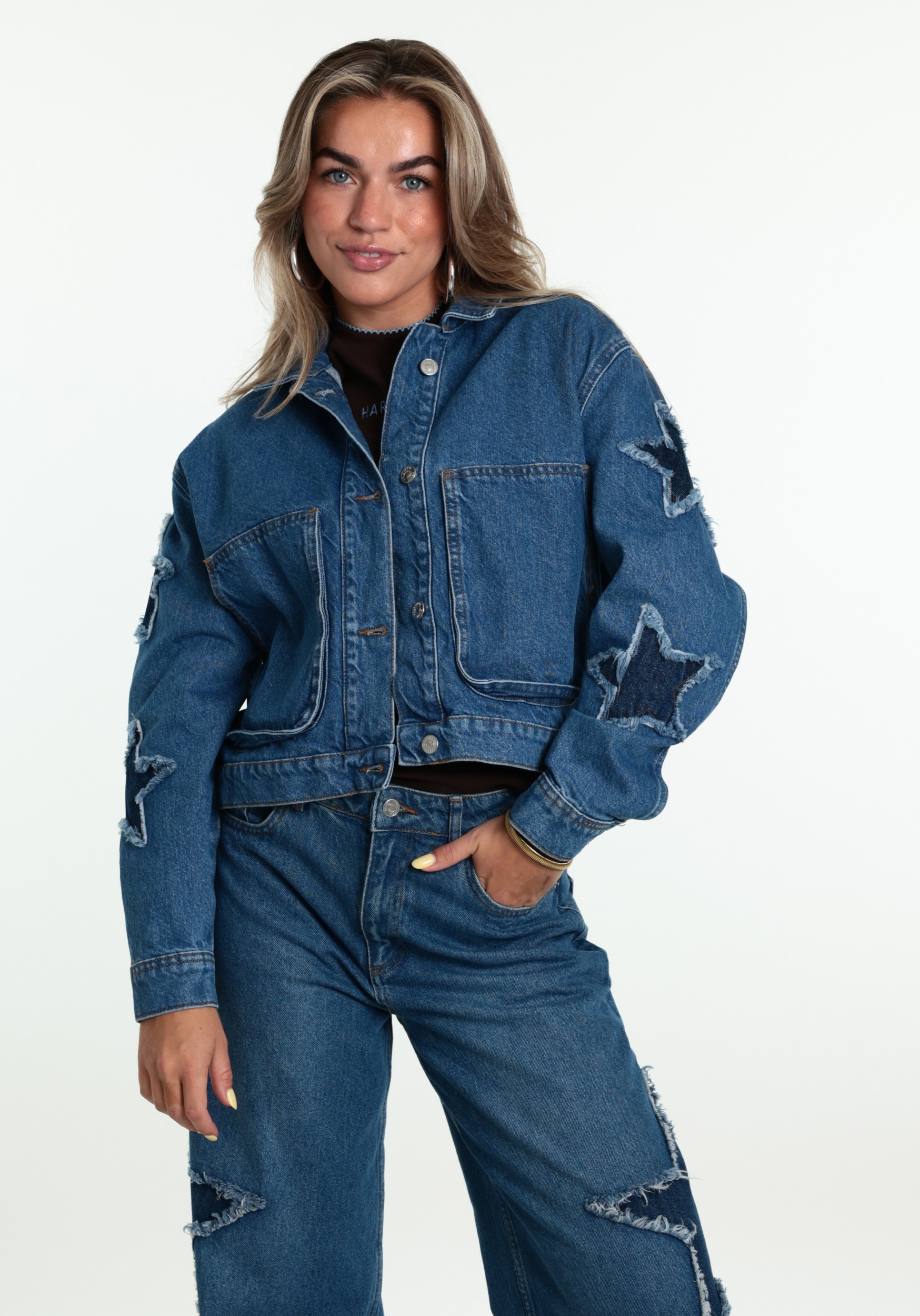 Colourful Rebel Spijkerjack Jo Strar WJ118402 Blauw