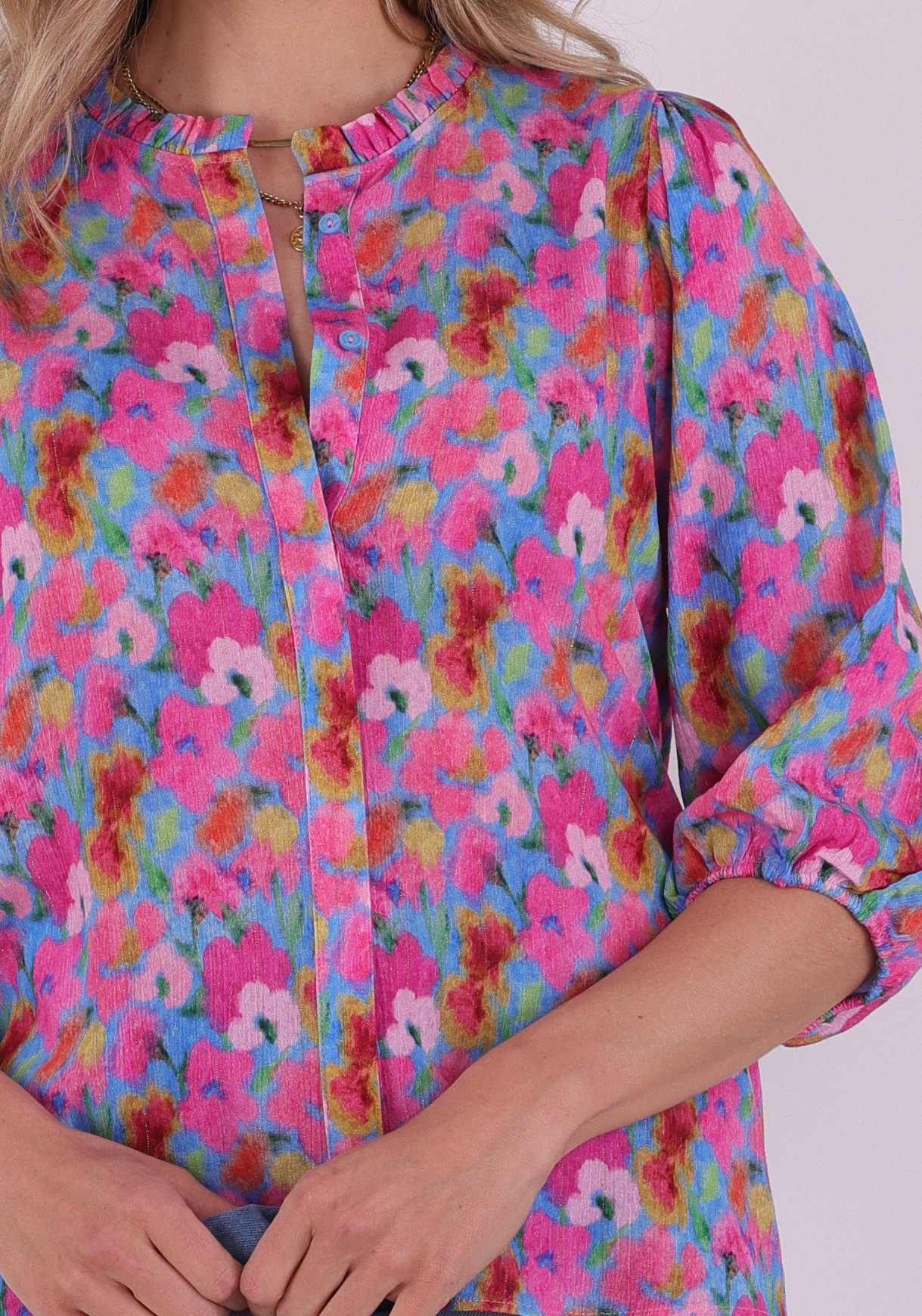 Geisha Blouse 63203-20 Raf blauw