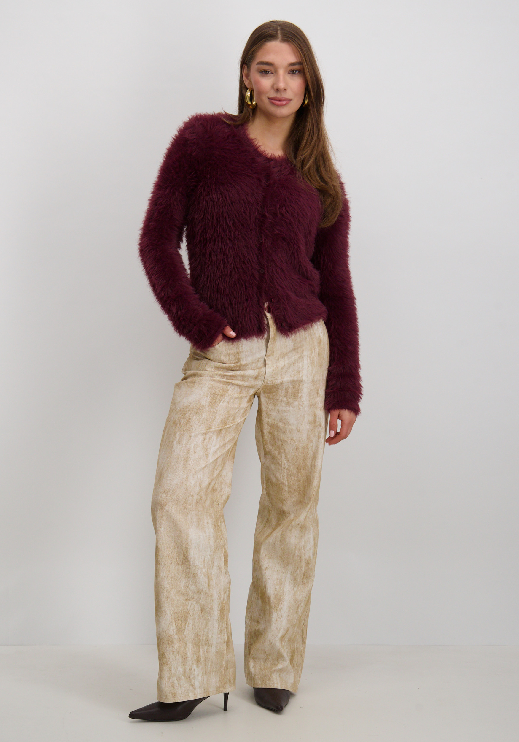 Vero moda Vest Fluffy 10337471 Bordeaux