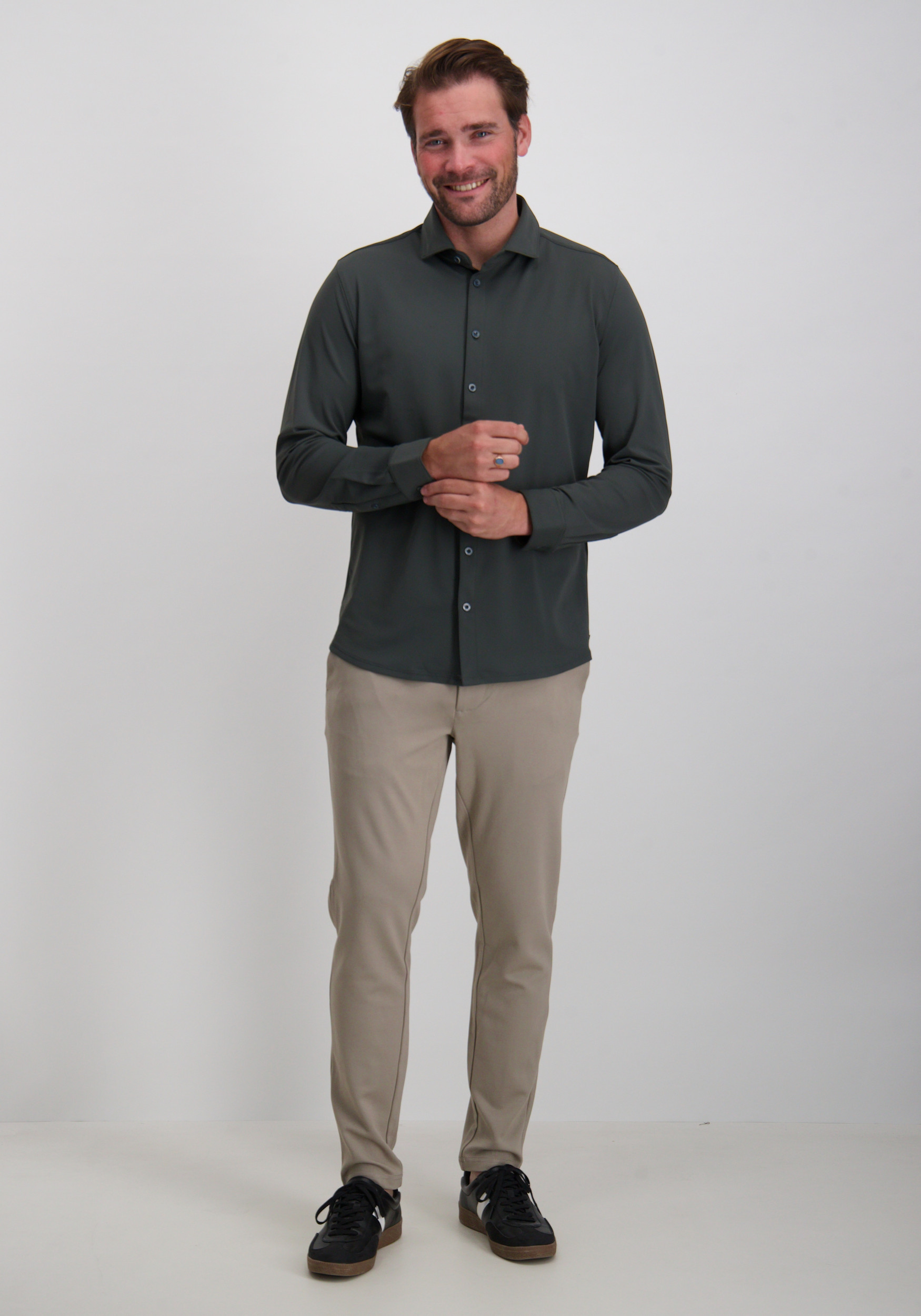 No Excess Overhemd travel 29410885 Donker Grijs