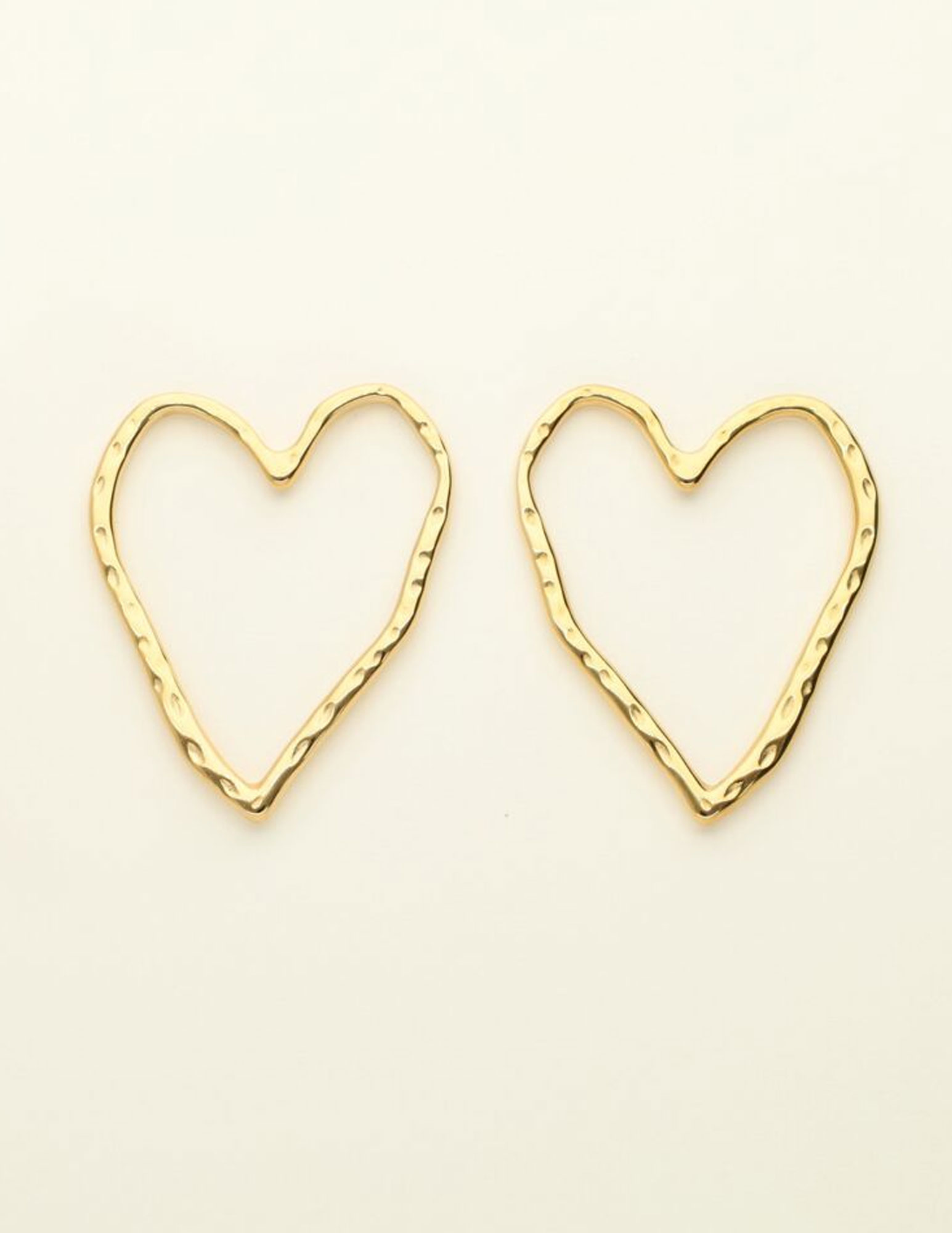 My Jewellery Oorbellen big open heart MJ09538 Goud