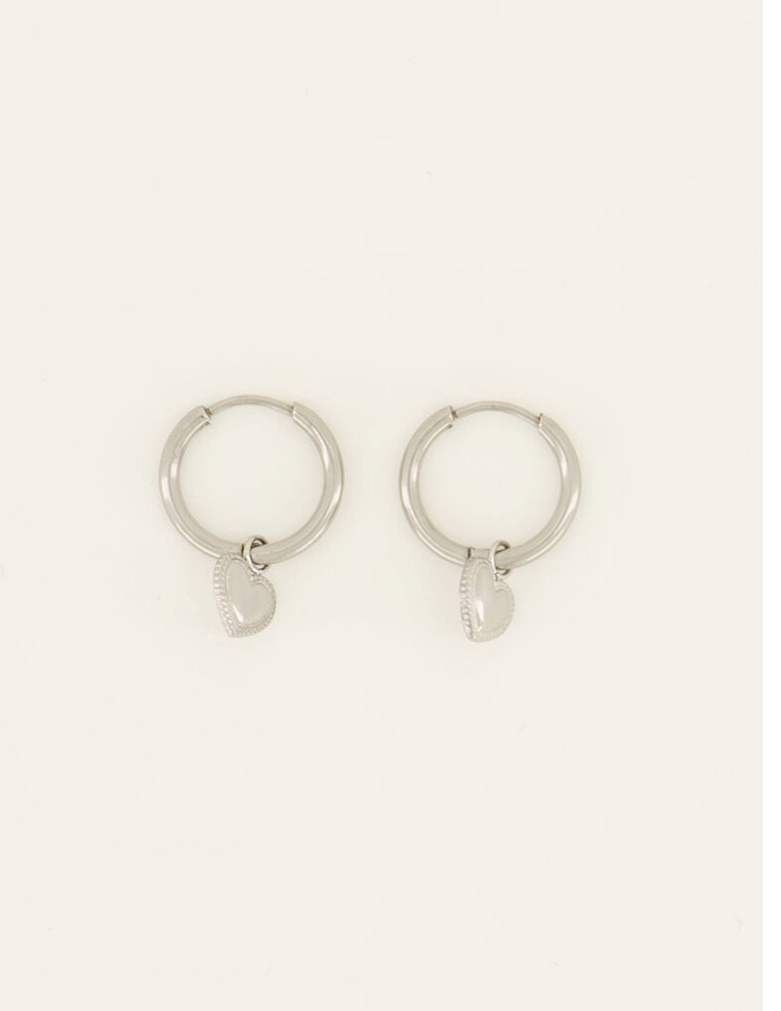 My Jewellery Oorbellen met hart MJ07727 Zilver