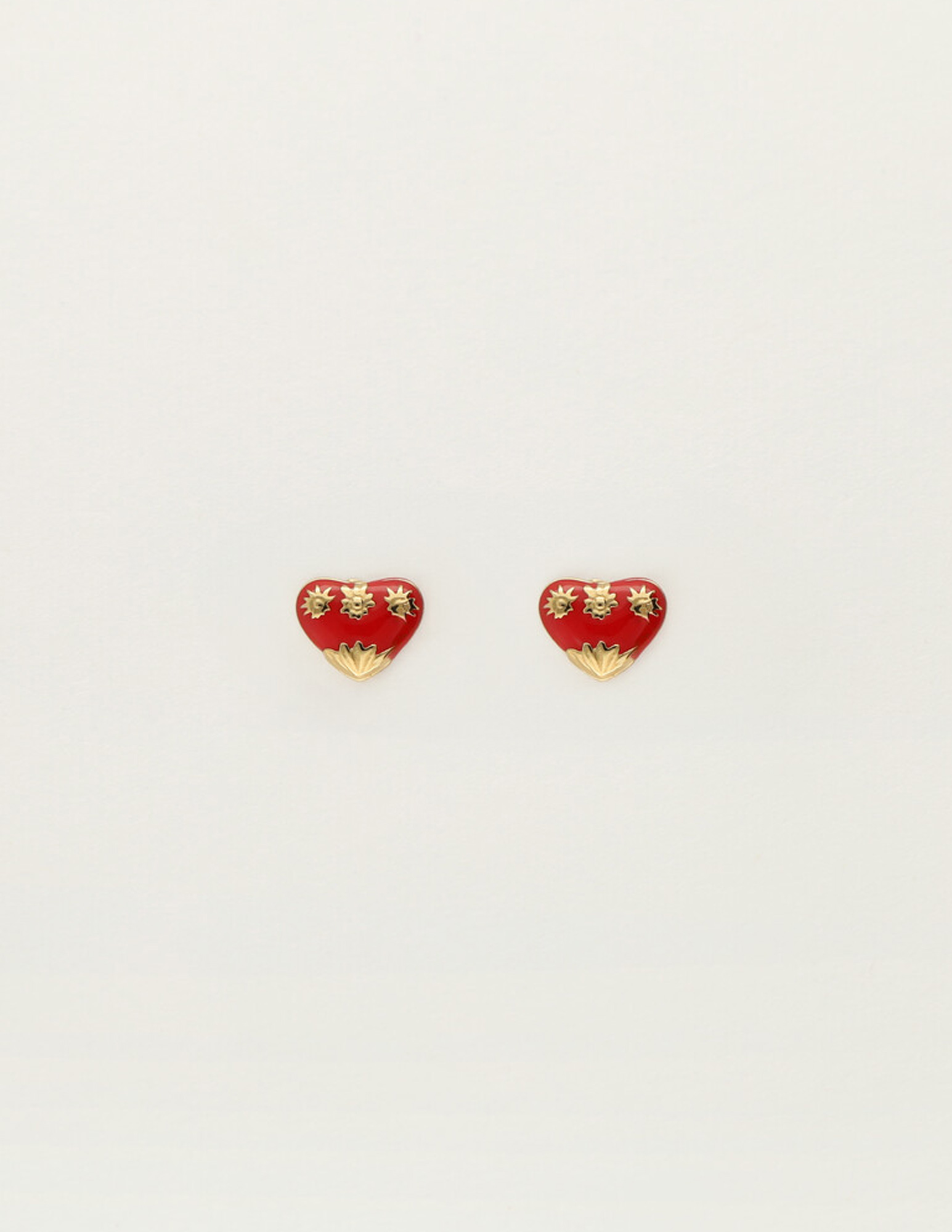 My Jewellery Studs rood mini hart MJ12094 Goud