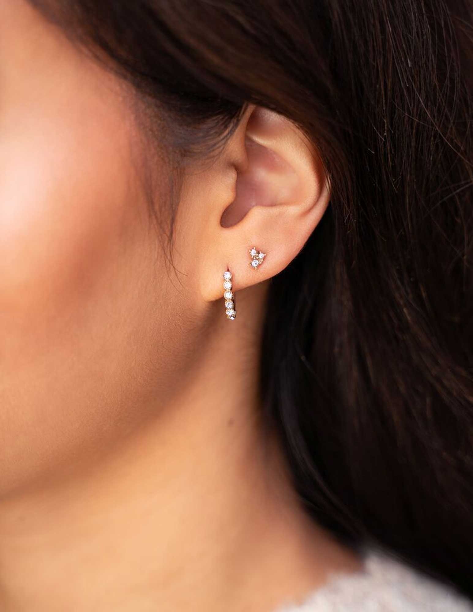 My Jewellery Studs vierkente strass MJ09487 Zilver