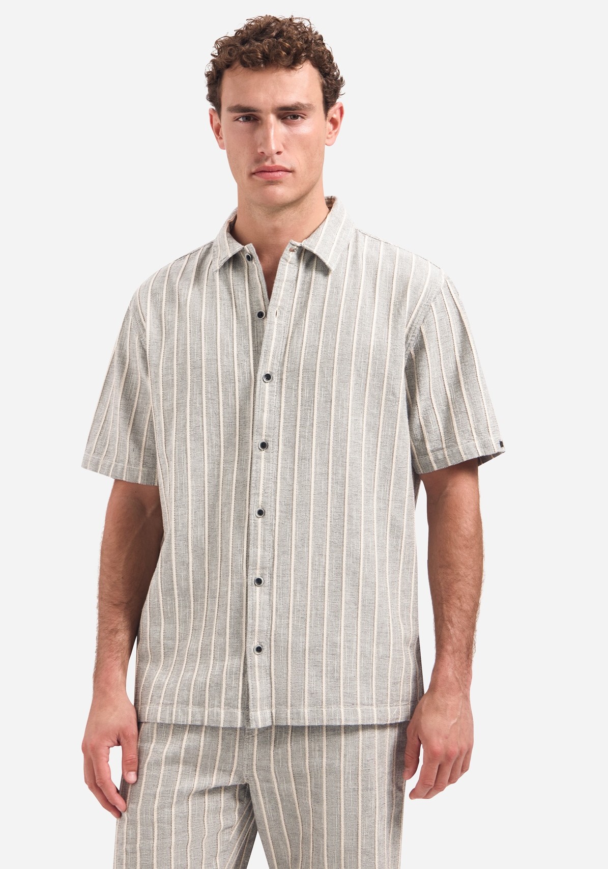 No Excess Overhemd stripes 32460446 Beige
