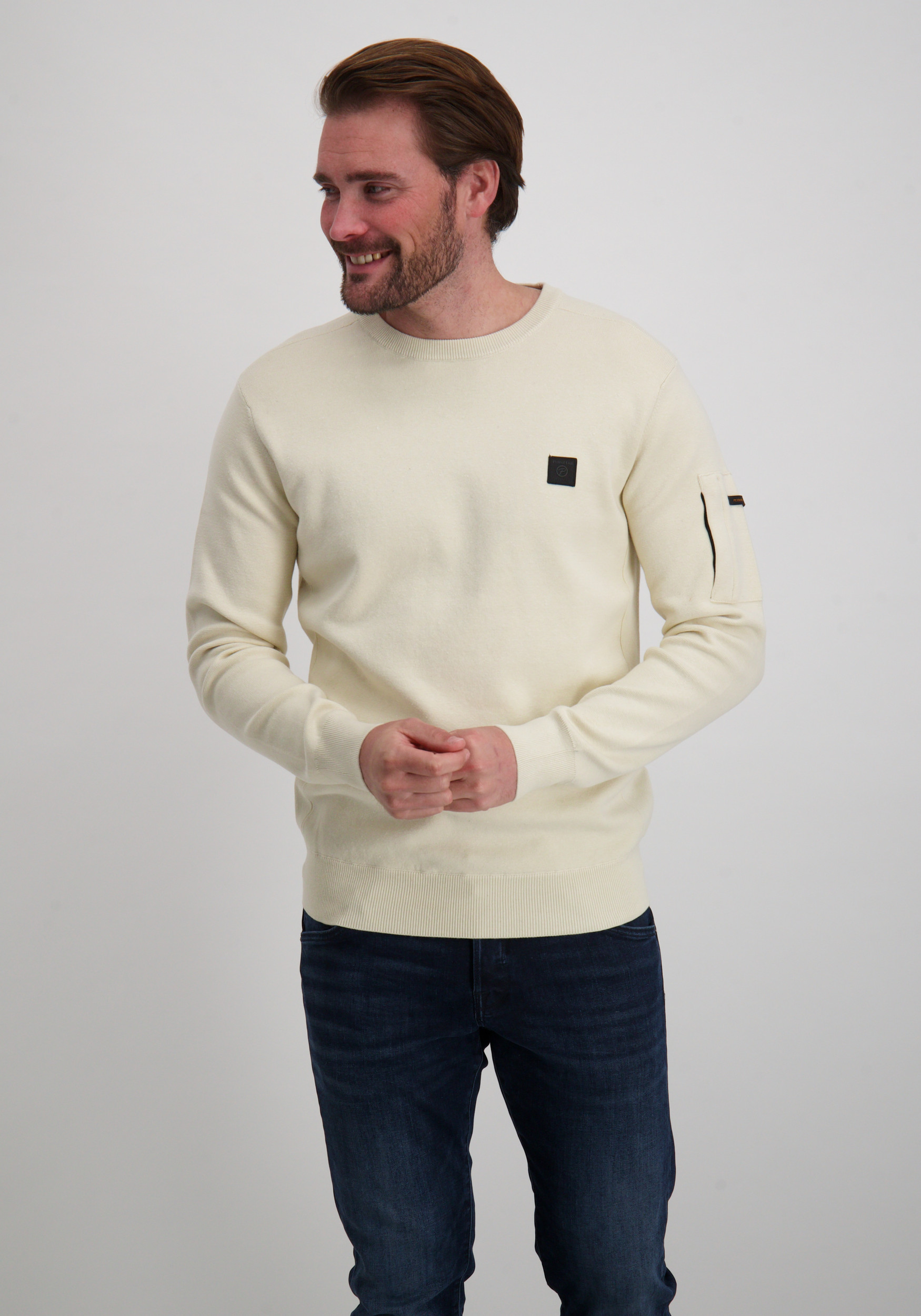 Petrol Trui M-3050-KWR249 Ecru