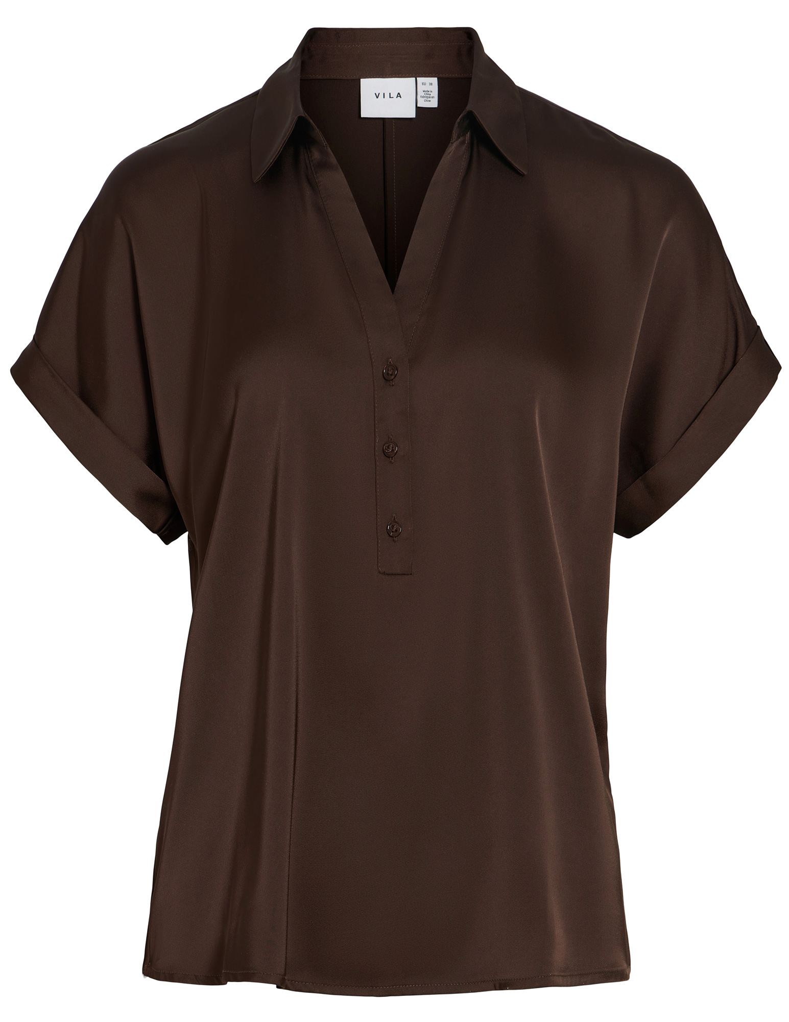 Vila Blouse Enna Ravenna 14107405 Bruin