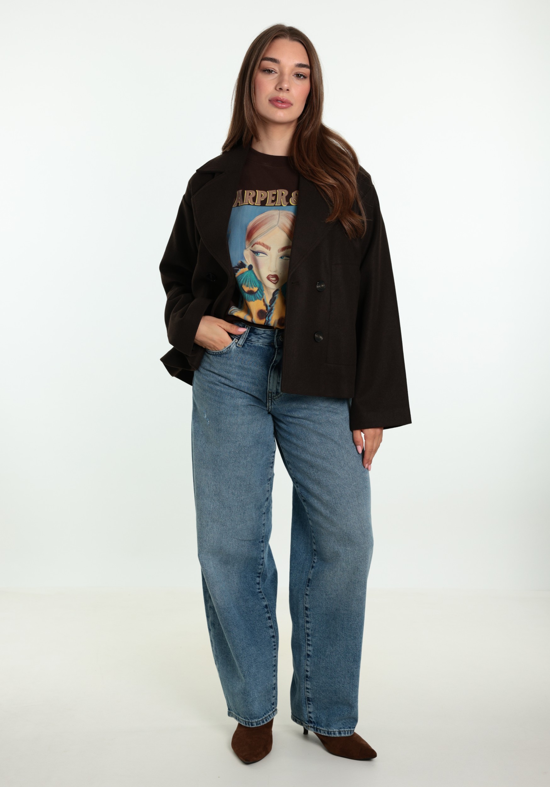 ONLY Nancy Jacket 15315503 Donker bruin