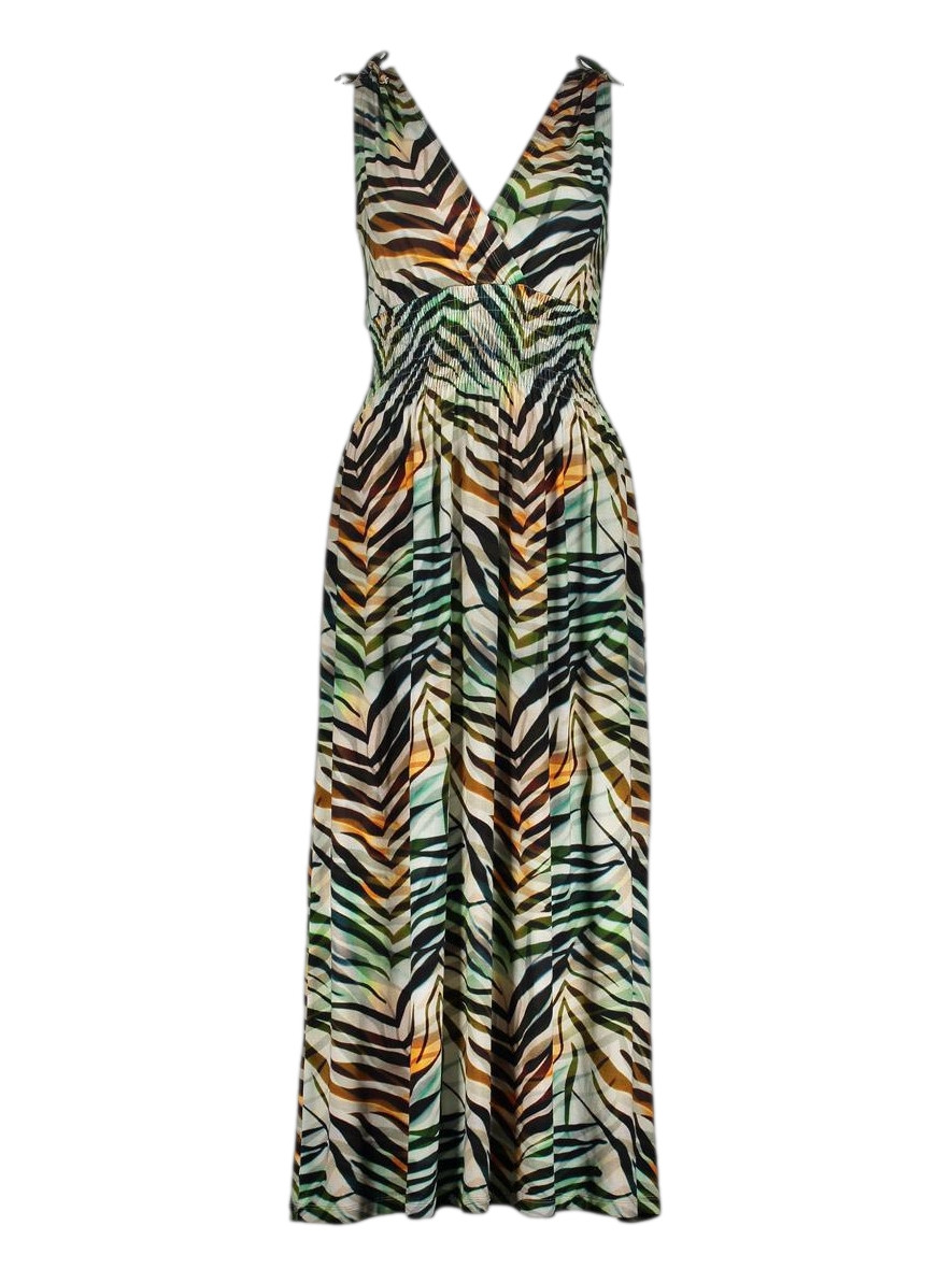 Geisha Jurk all-over print 67425-60 MILA Bruin